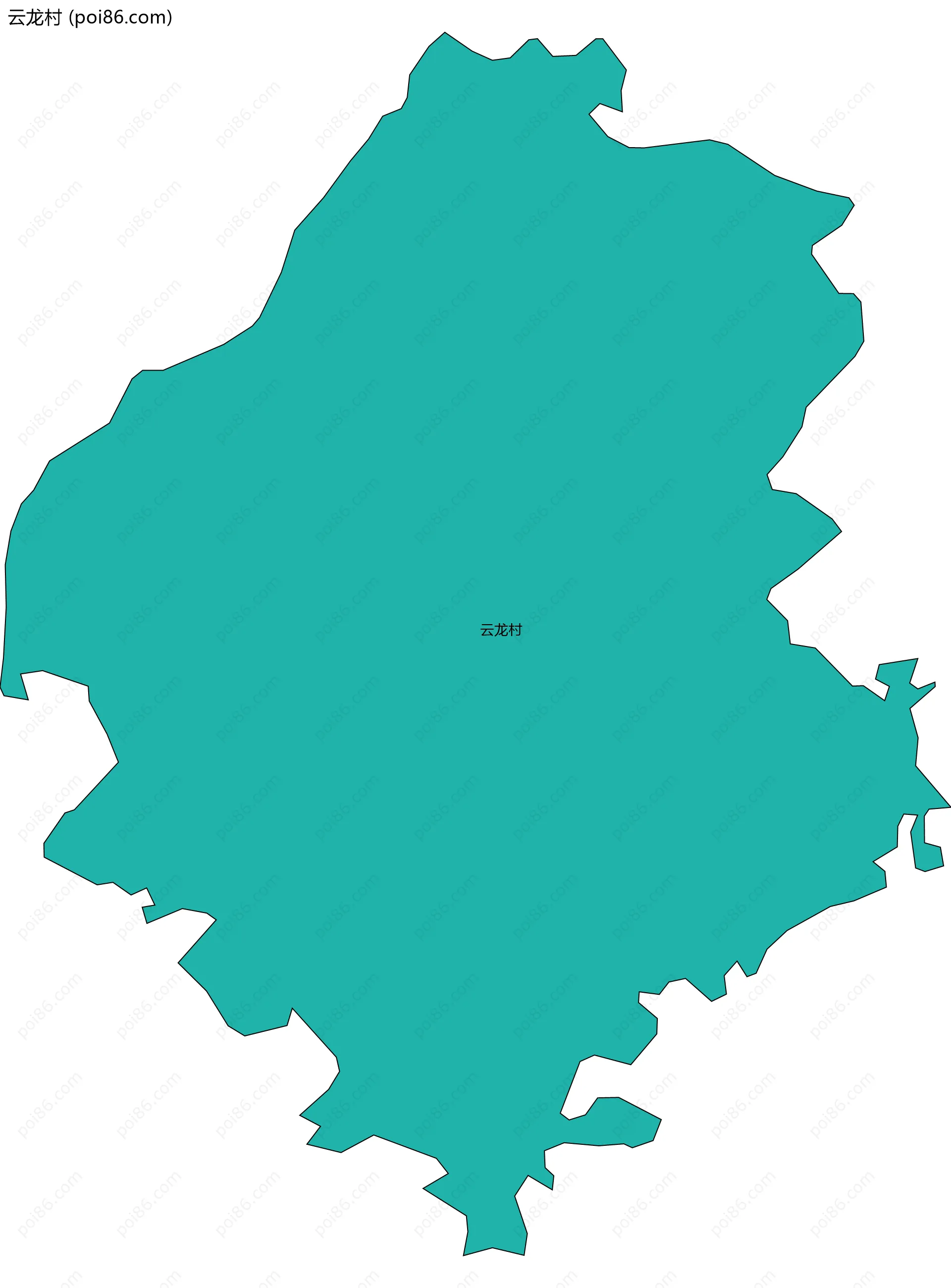 云龙村边界地图