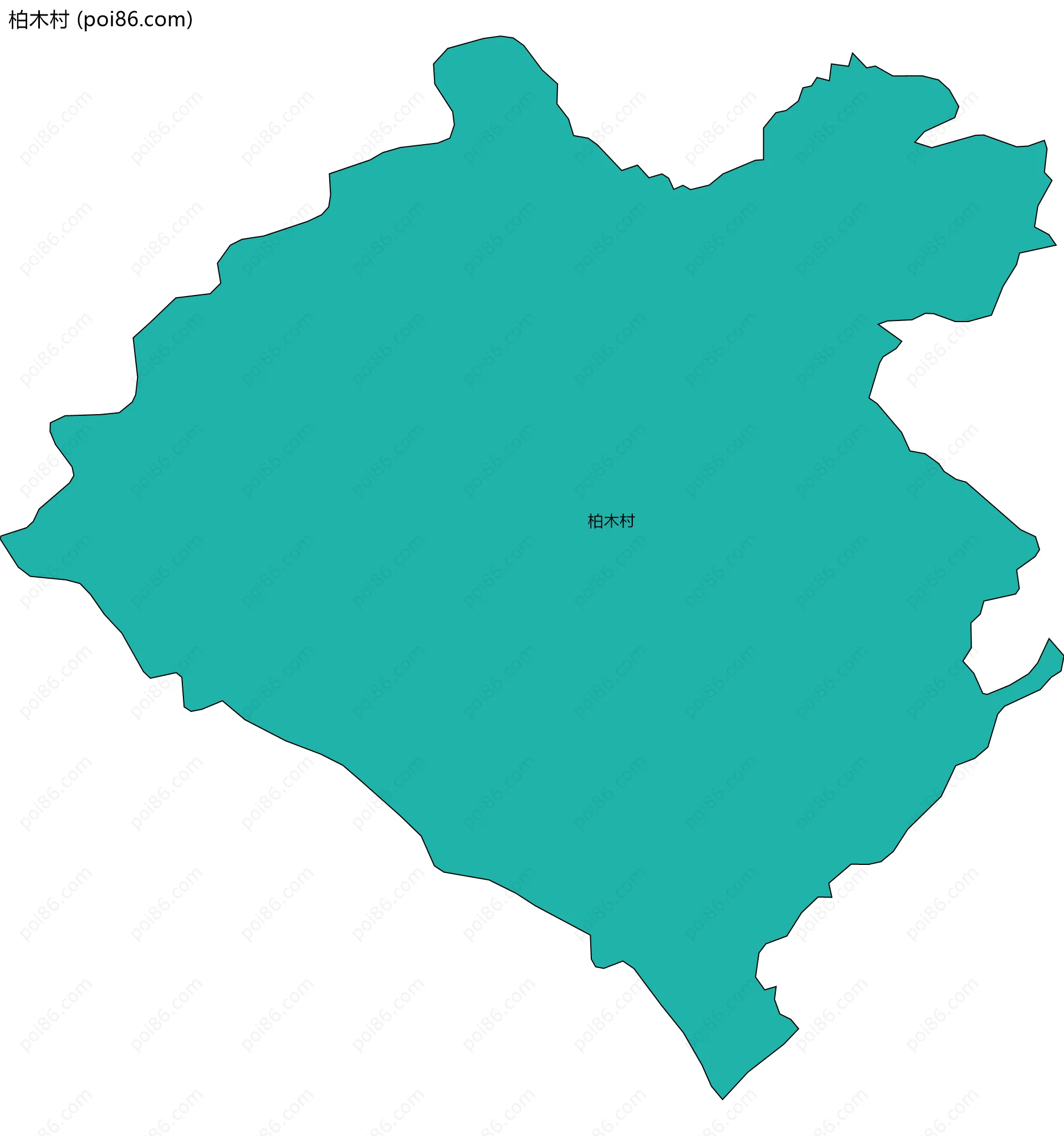 柏木村边界地图