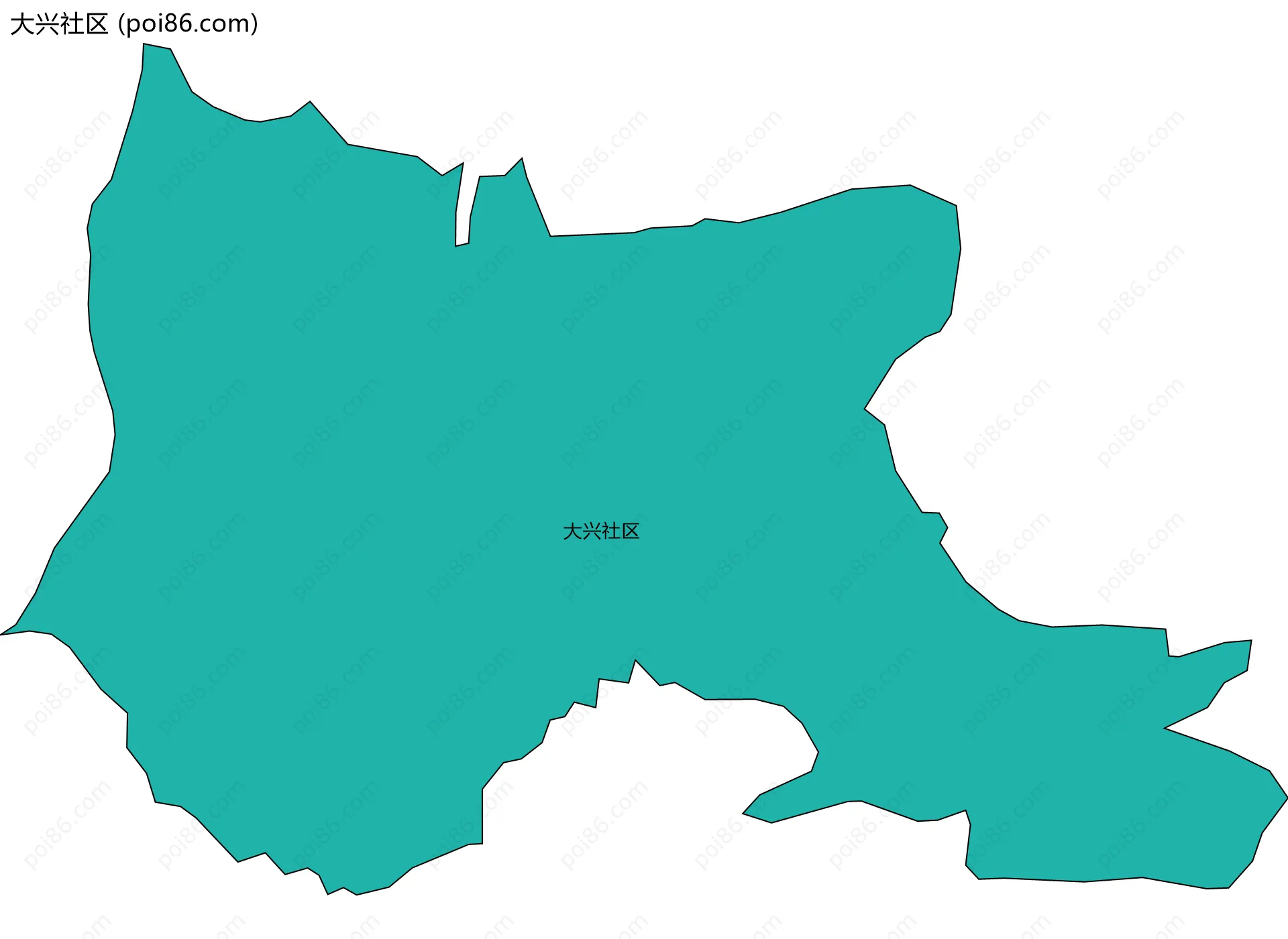 大兴社区边界地图