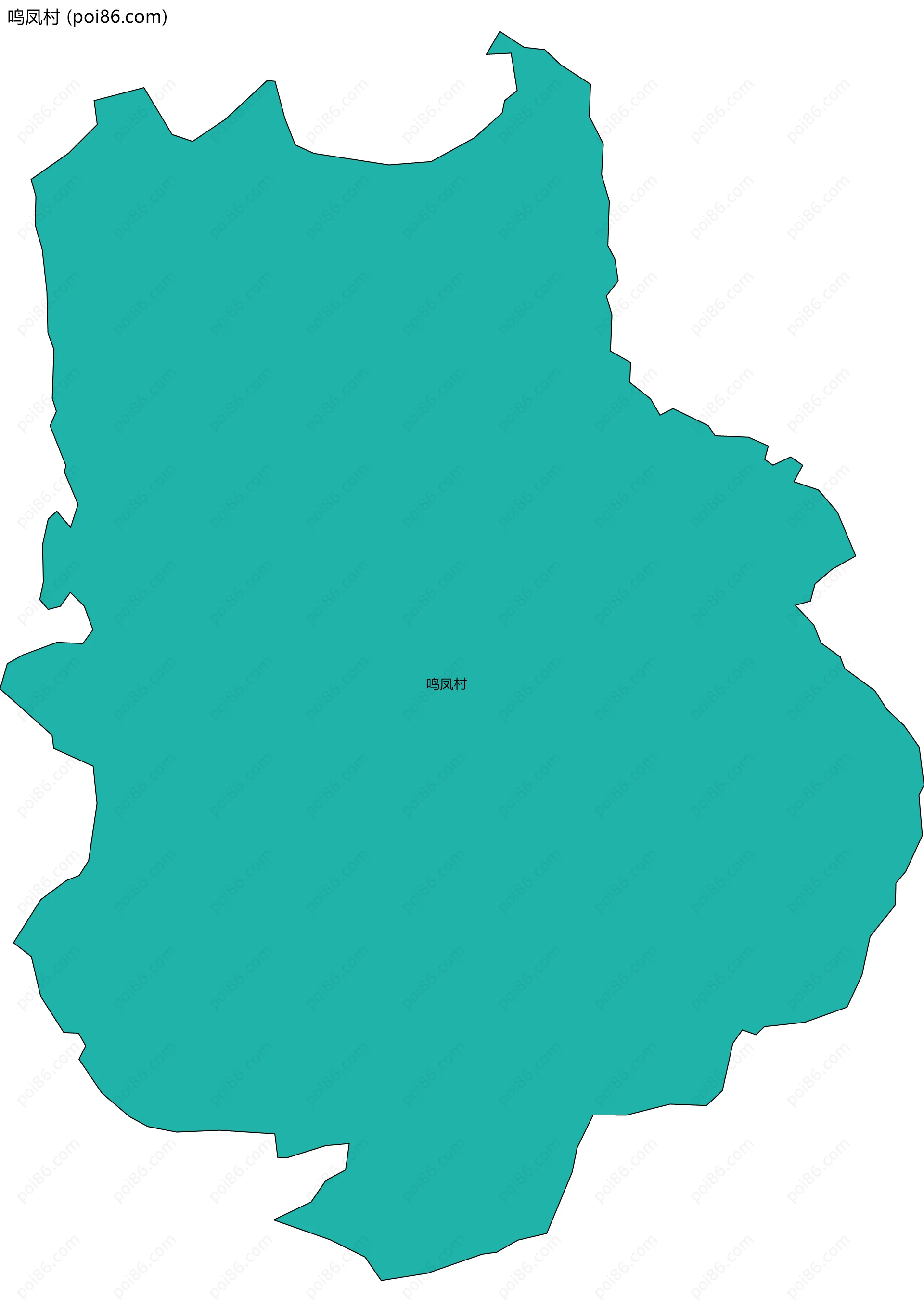 鸣凤村边界地图