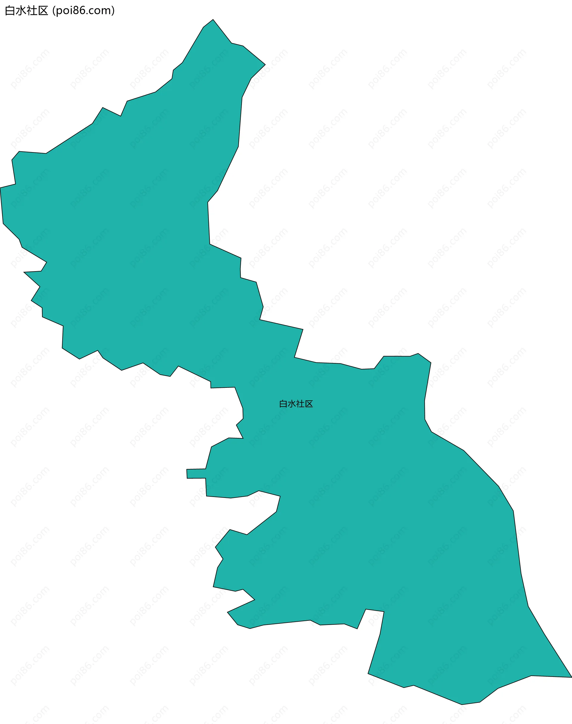 白水社区边界地图