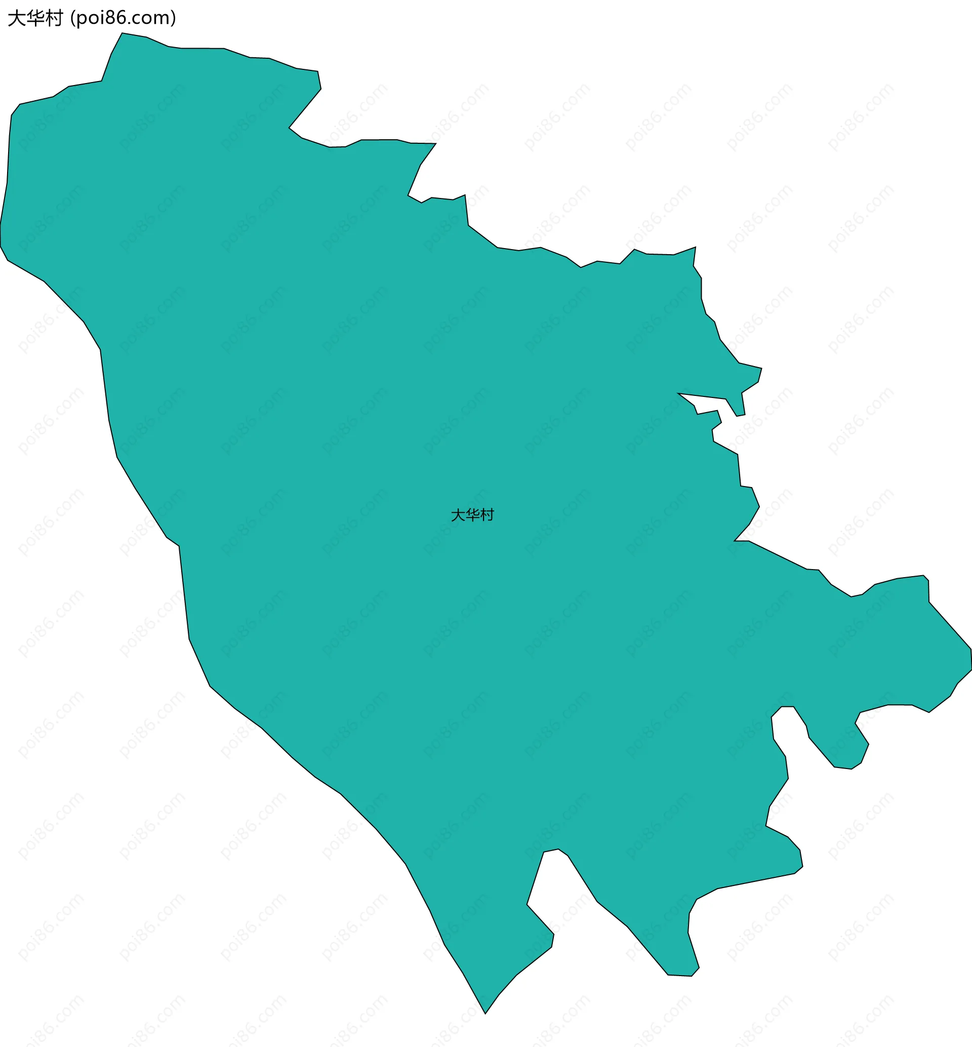 大华村边界地图