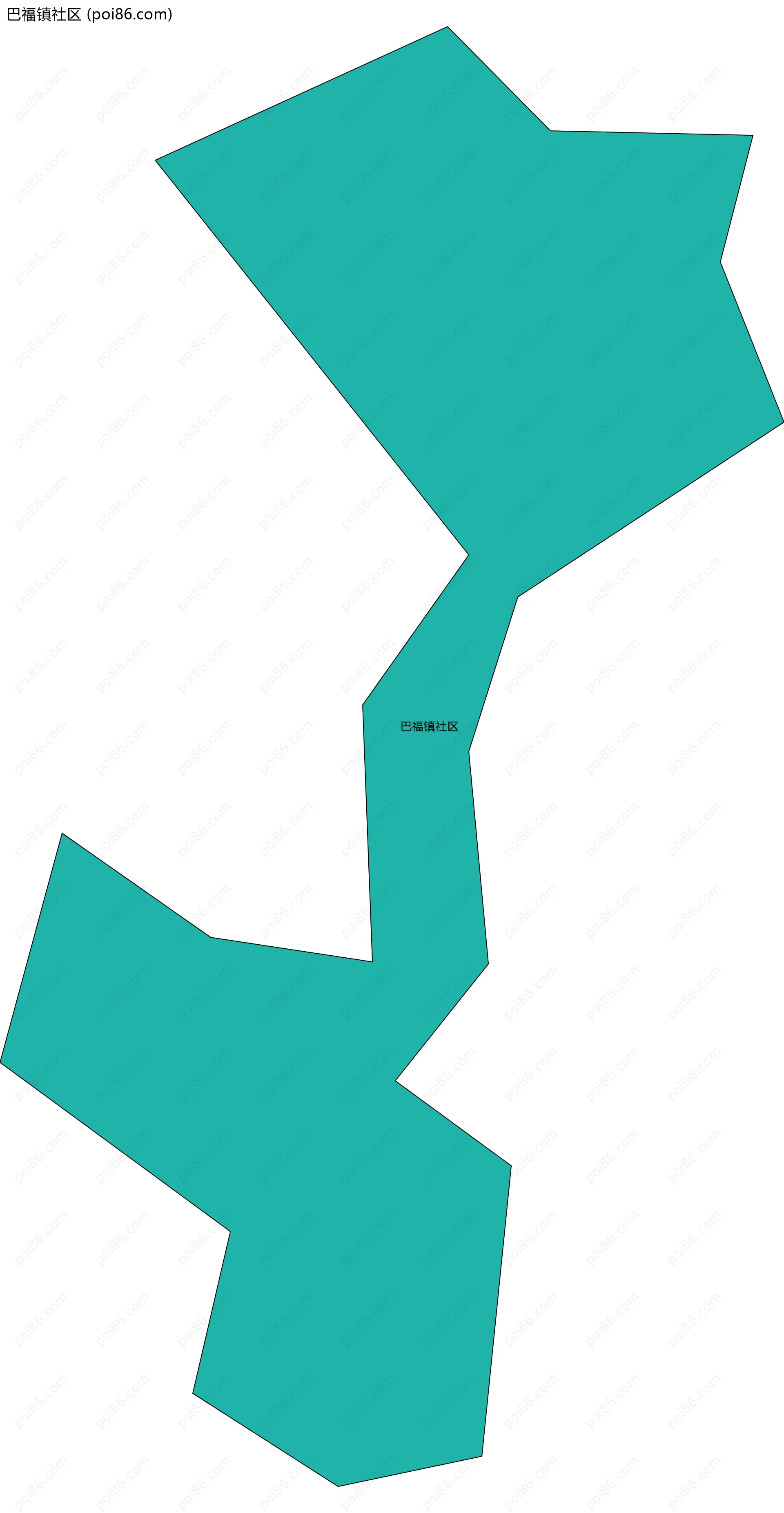 巴福镇社区边界地图