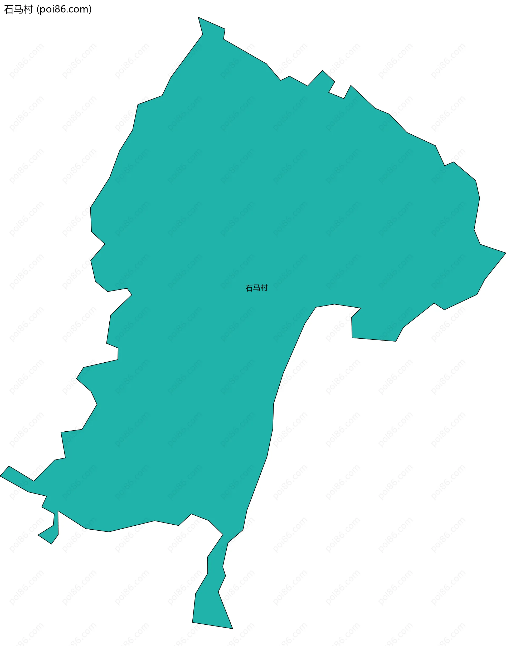 石马村边界地图