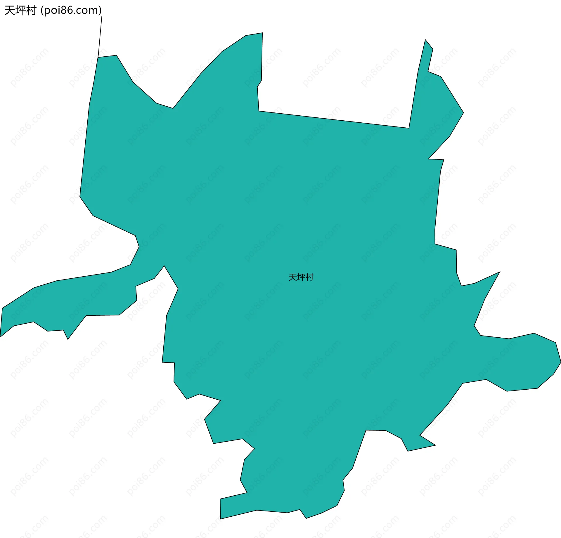 天坪村边界地图