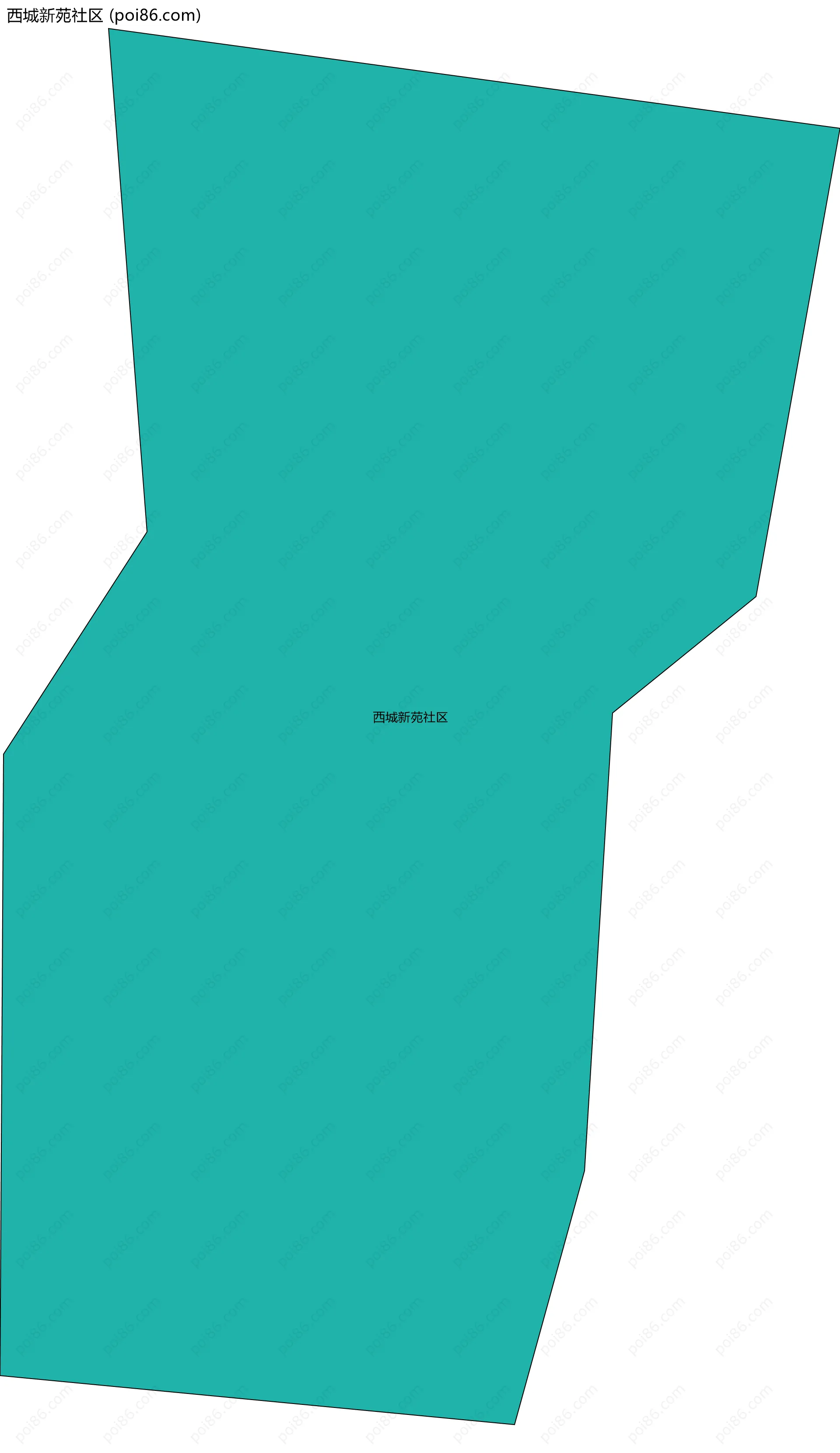 西城新苑社区边界地图