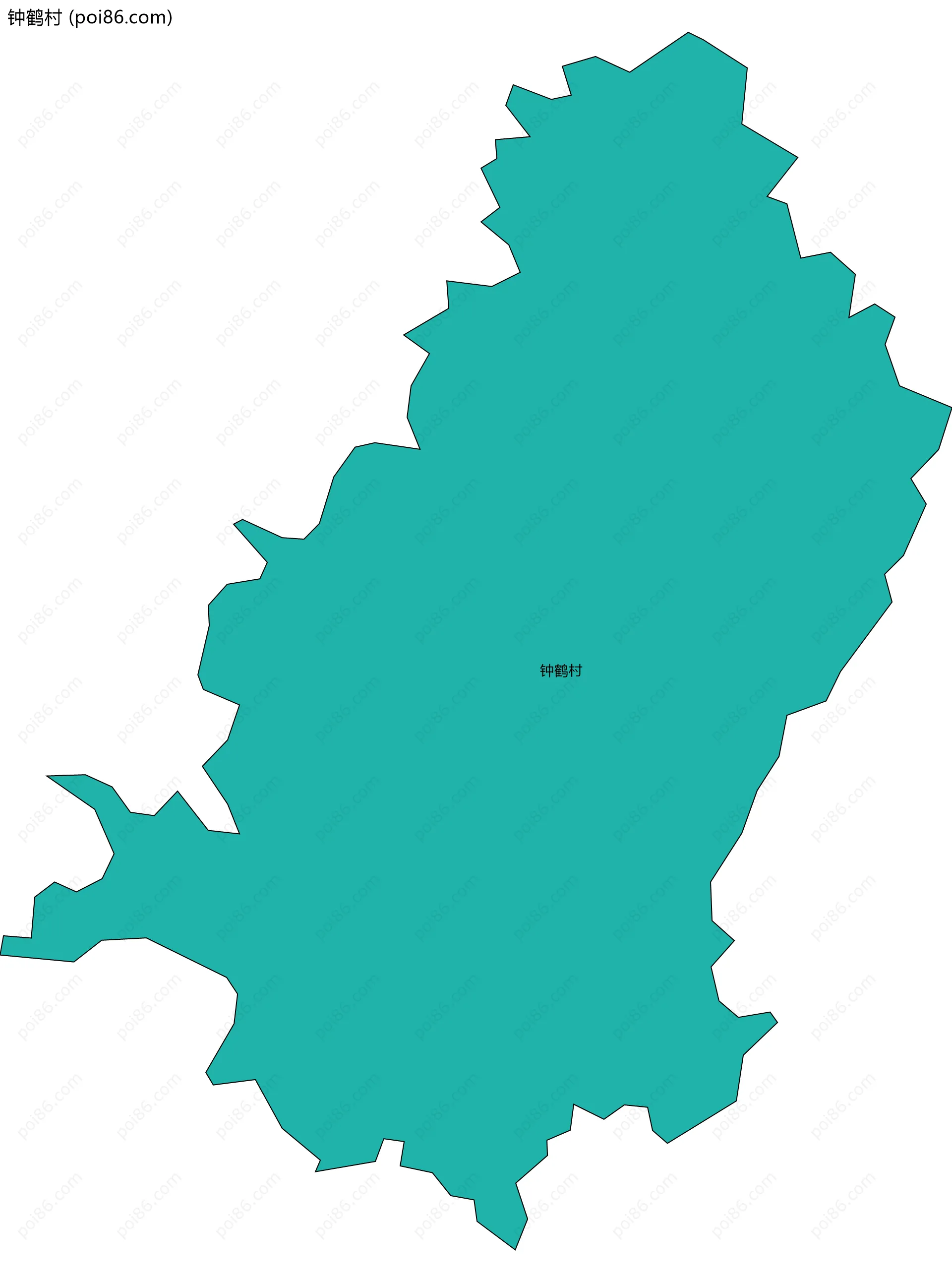 钟鹤村边界地图