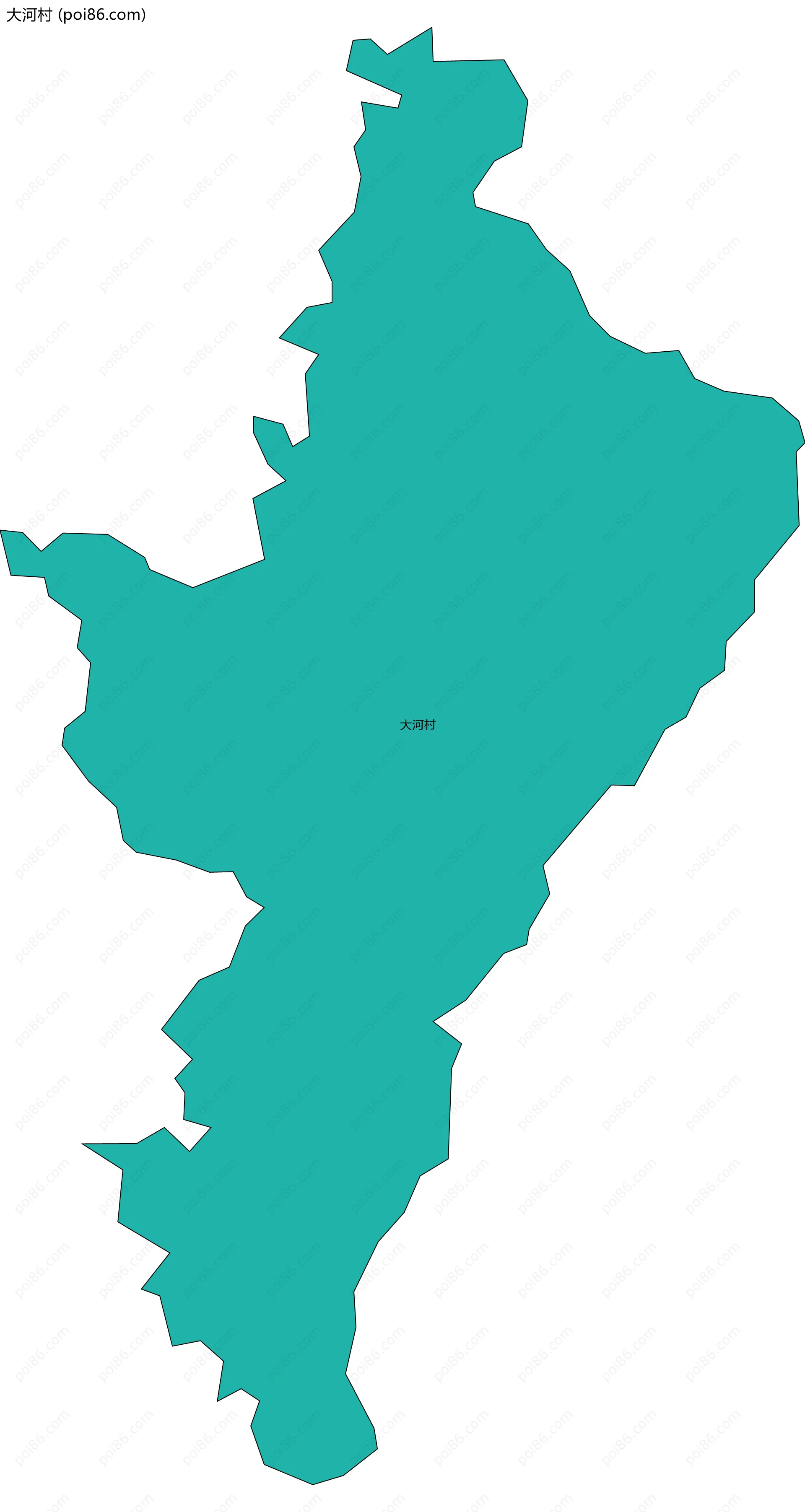 大河村边界地图