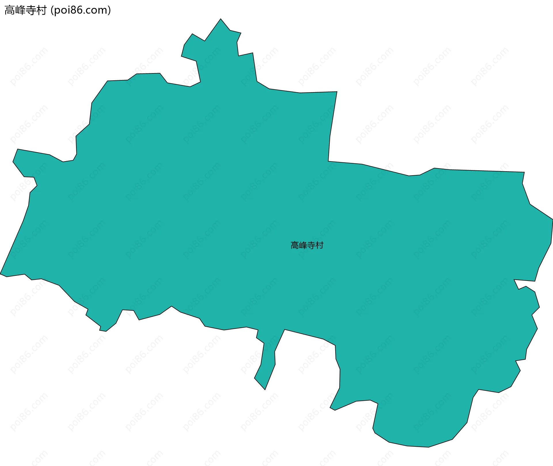 高峰寺村边界地图