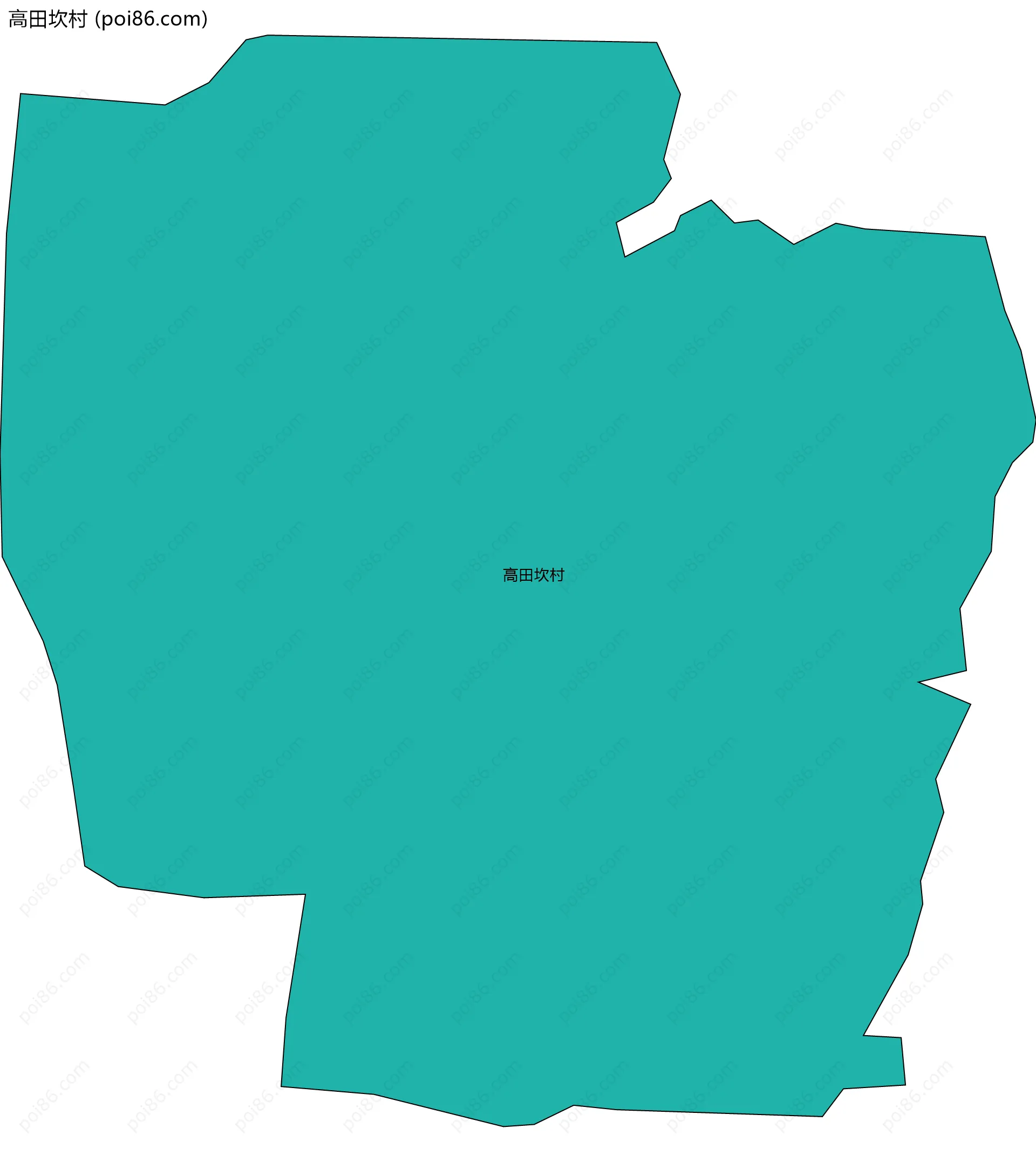 高田坎村边界地图