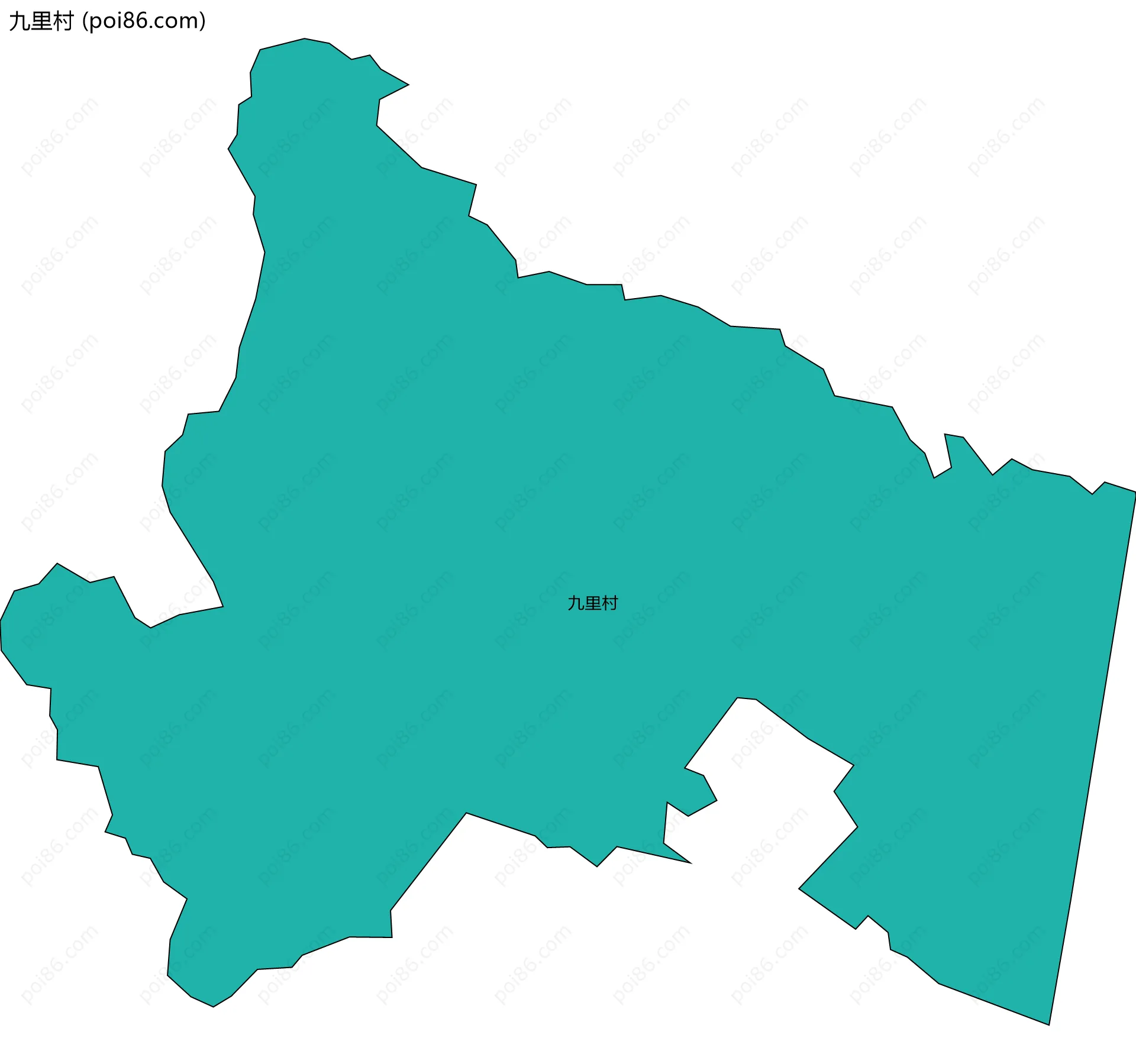九里村边界地图