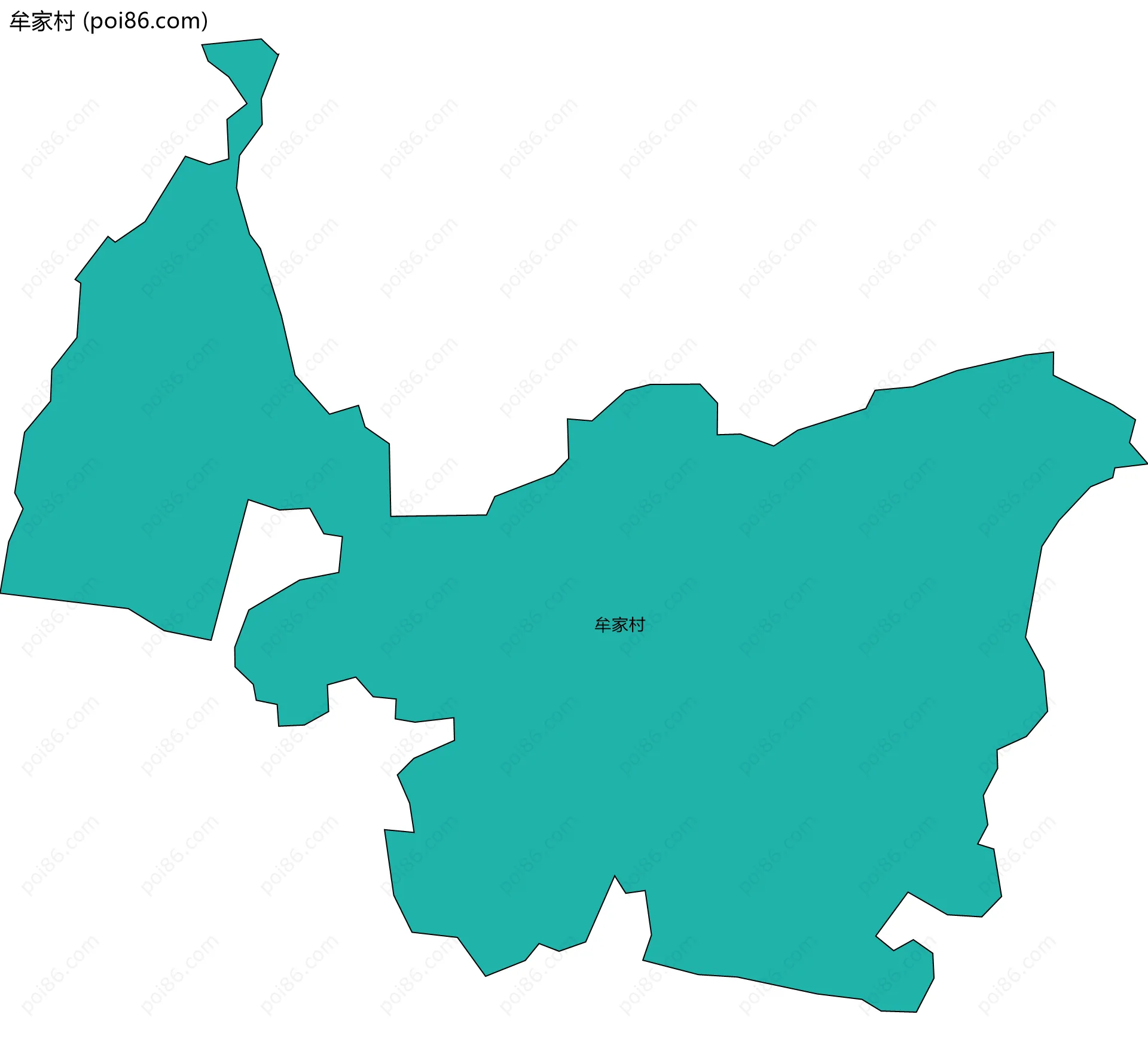 牟家村边界地图