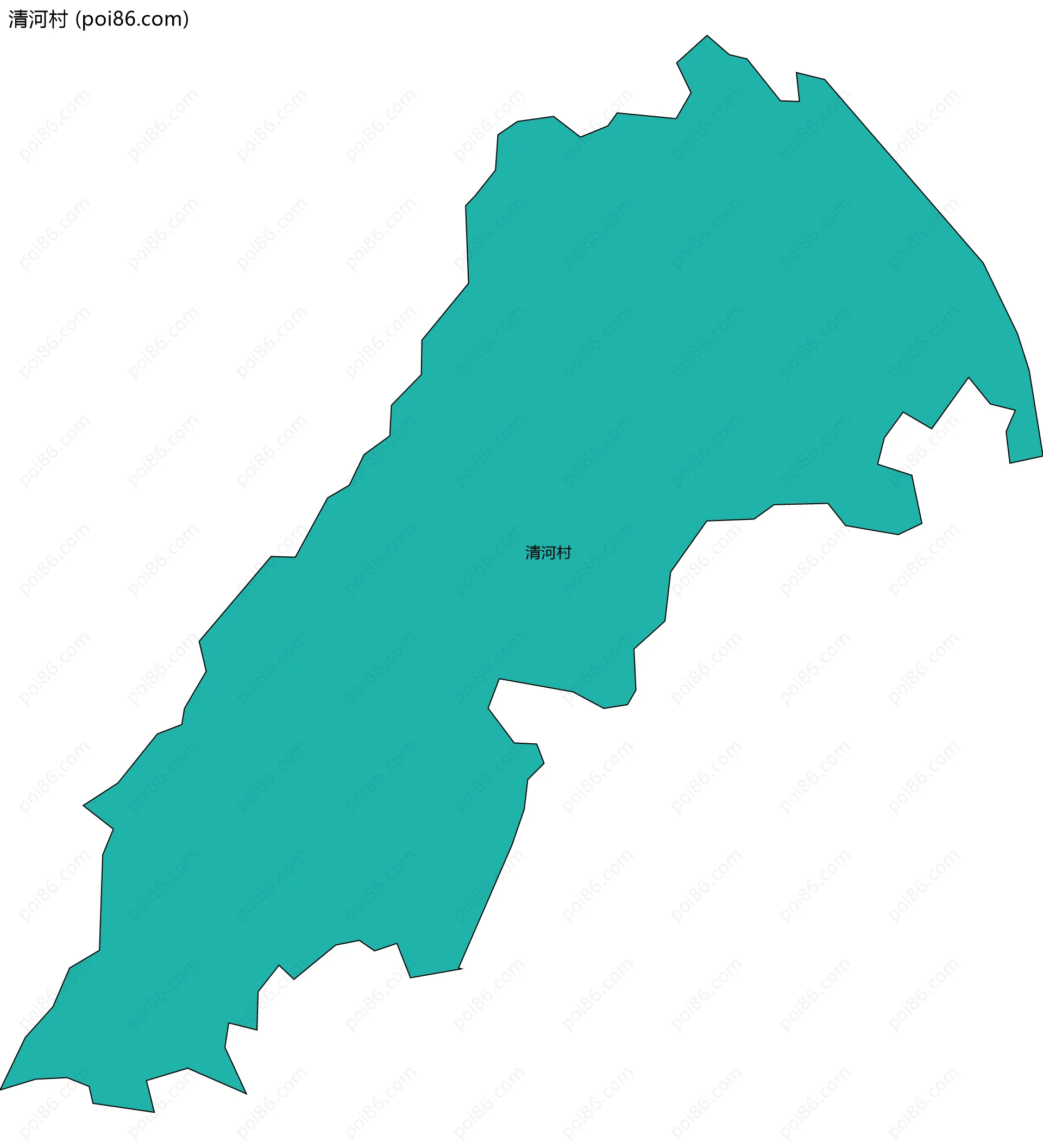 清河村边界地图