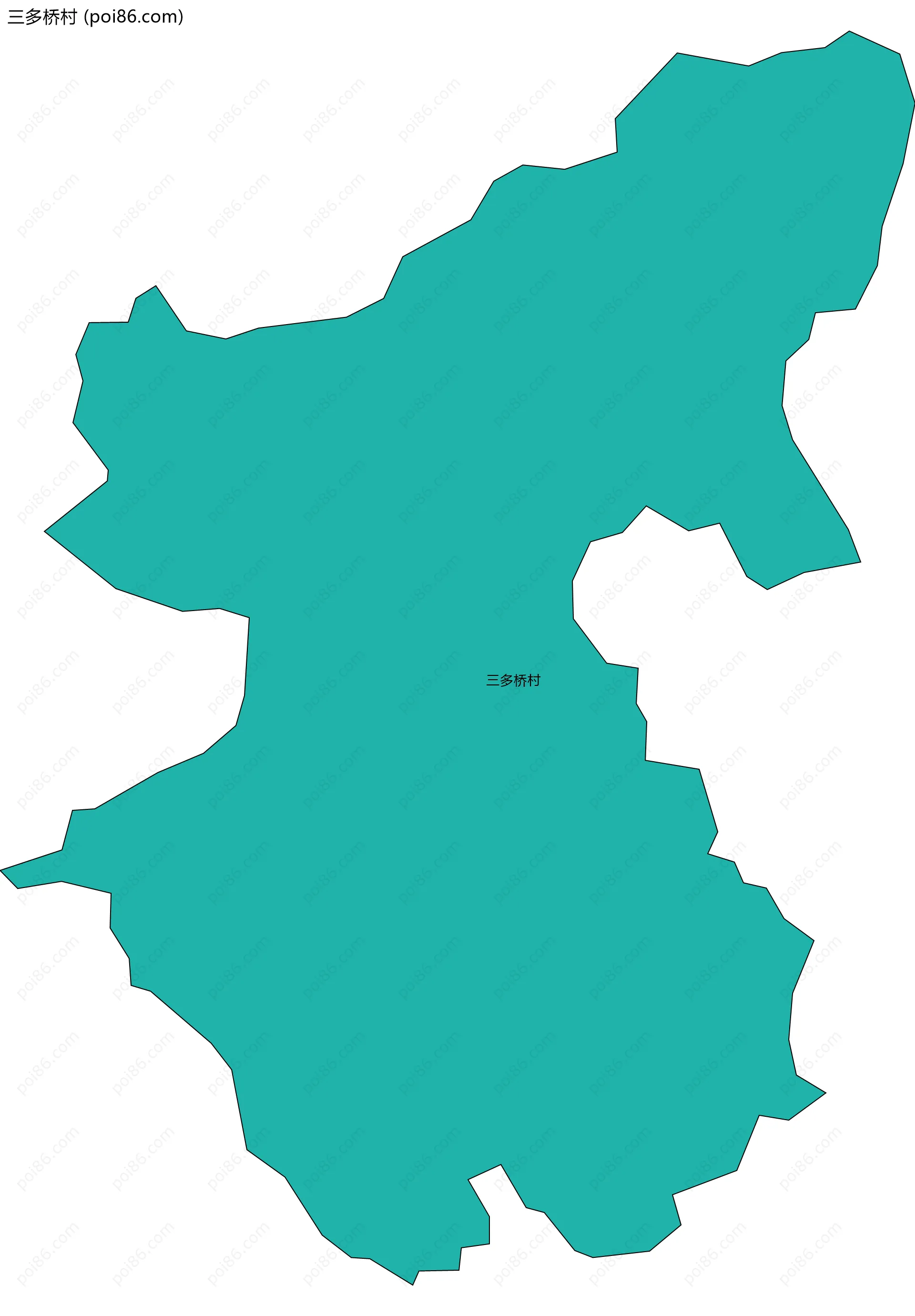 三多桥村边界地图