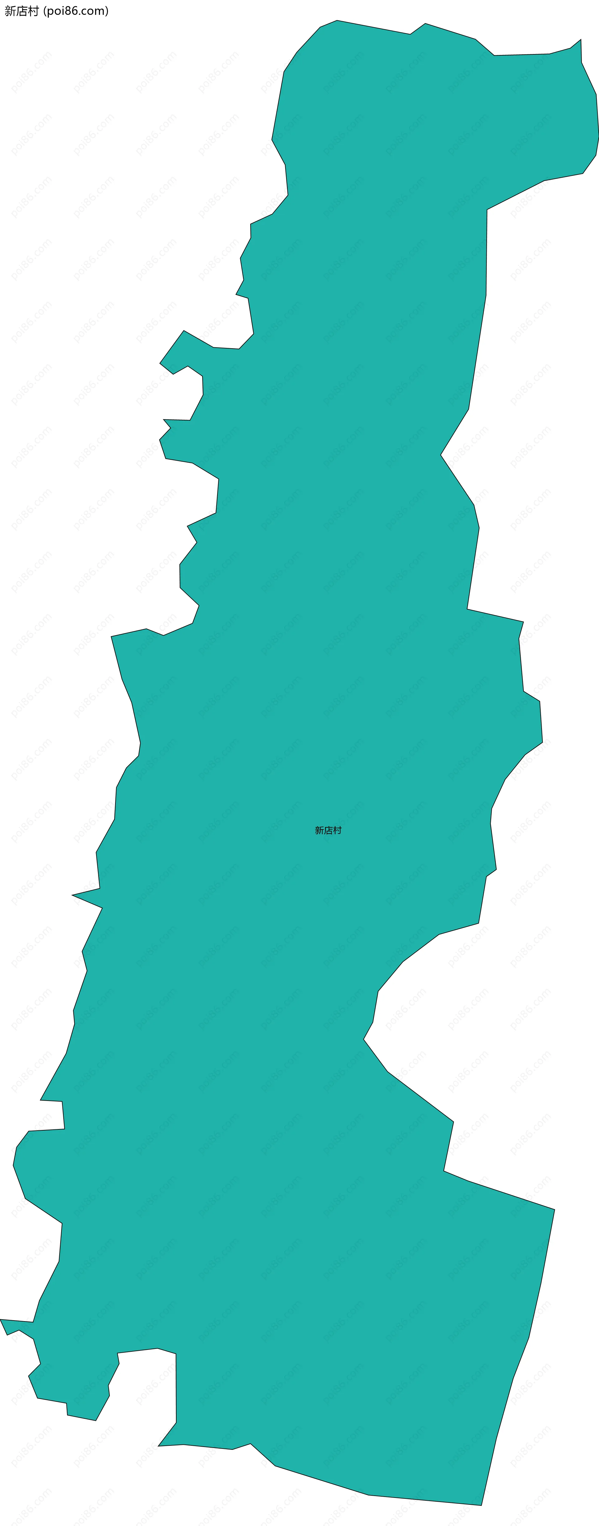 新店村边界地图