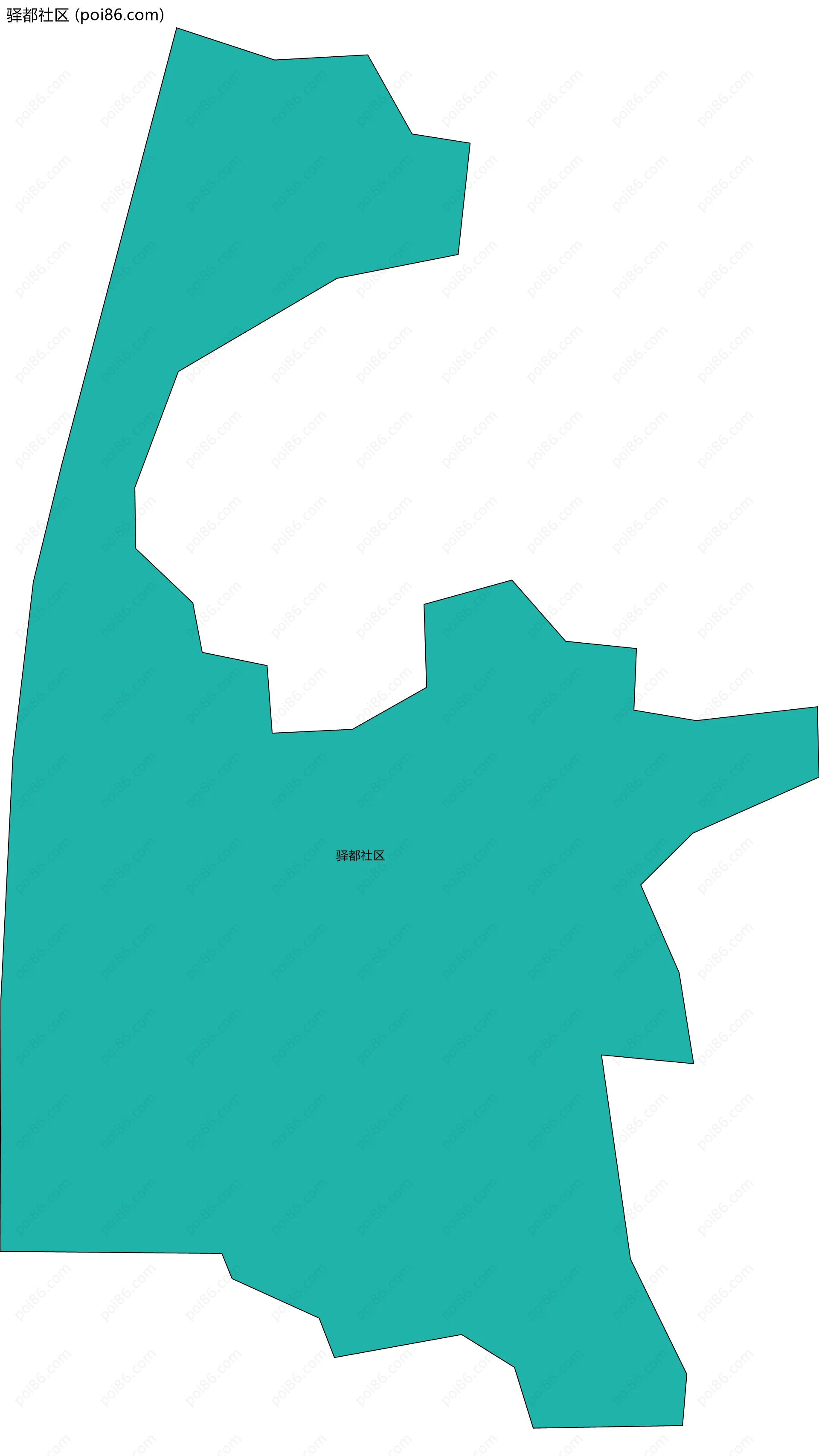 驿都社区边界地图