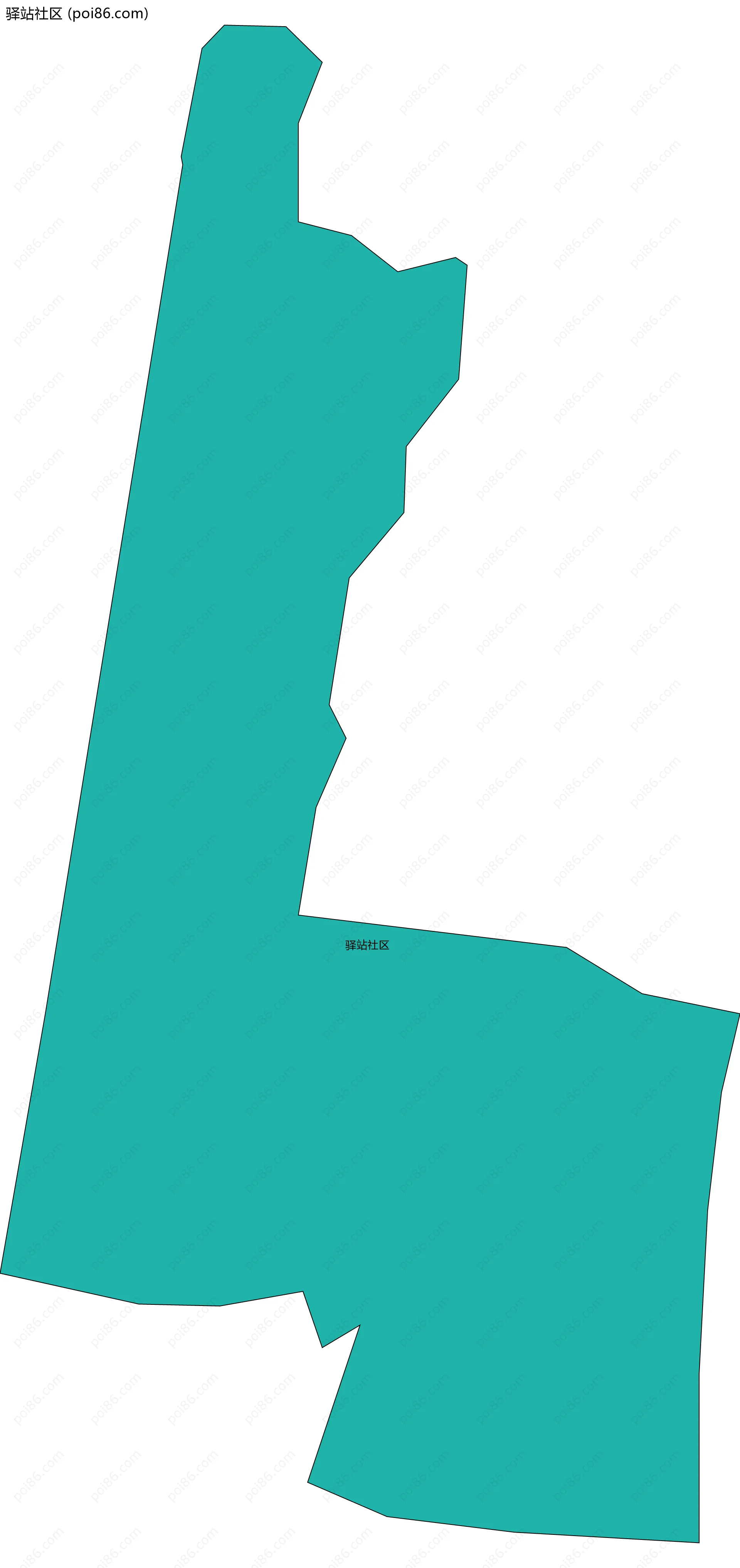 驿站社区边界地图