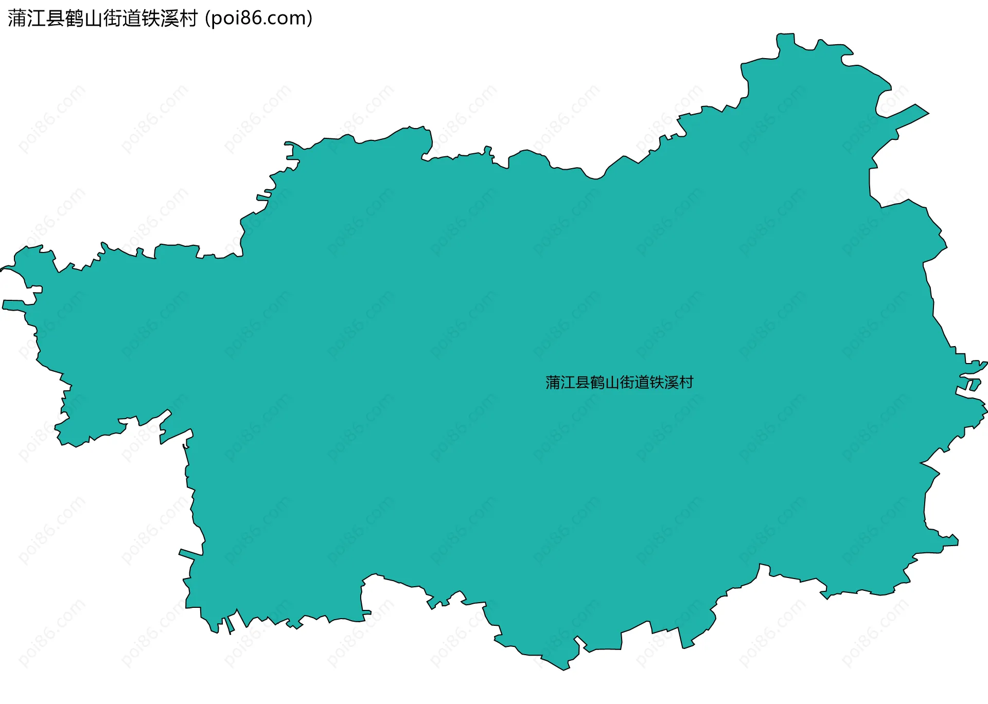 蒲江县鹤山街道铁溪村边界地图