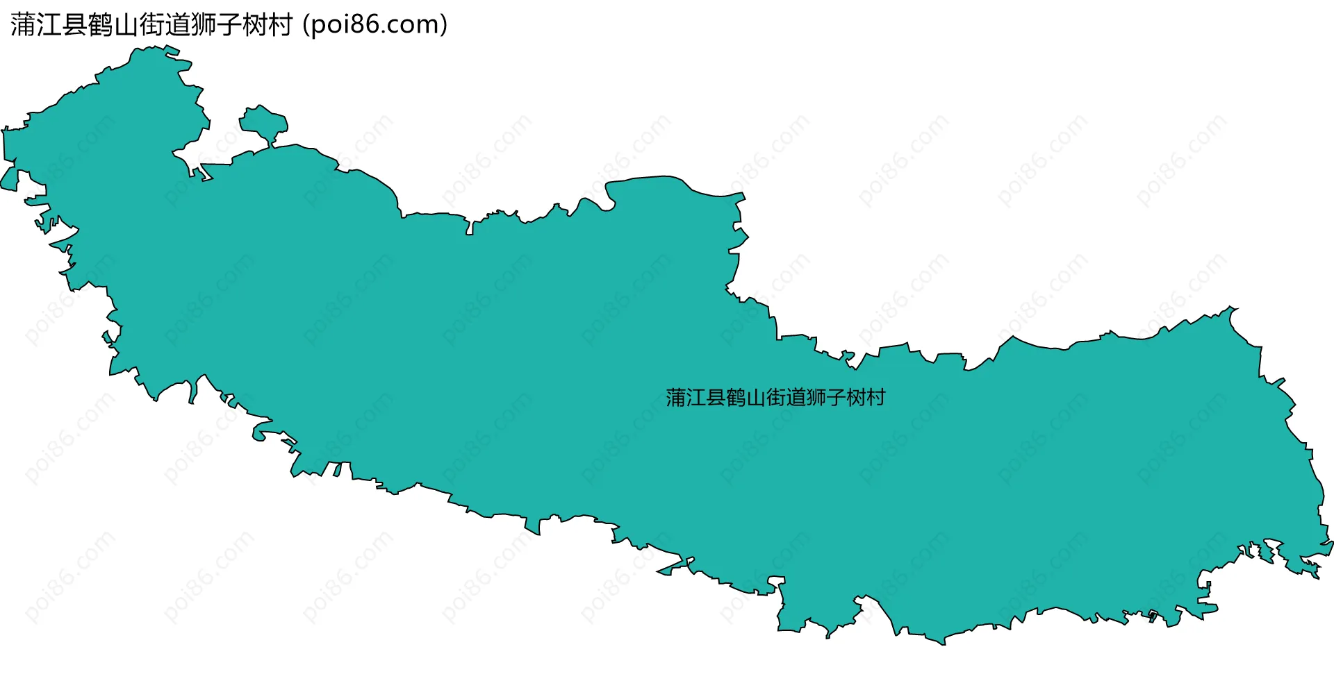 蒲江县鹤山街道狮子树村边界地图