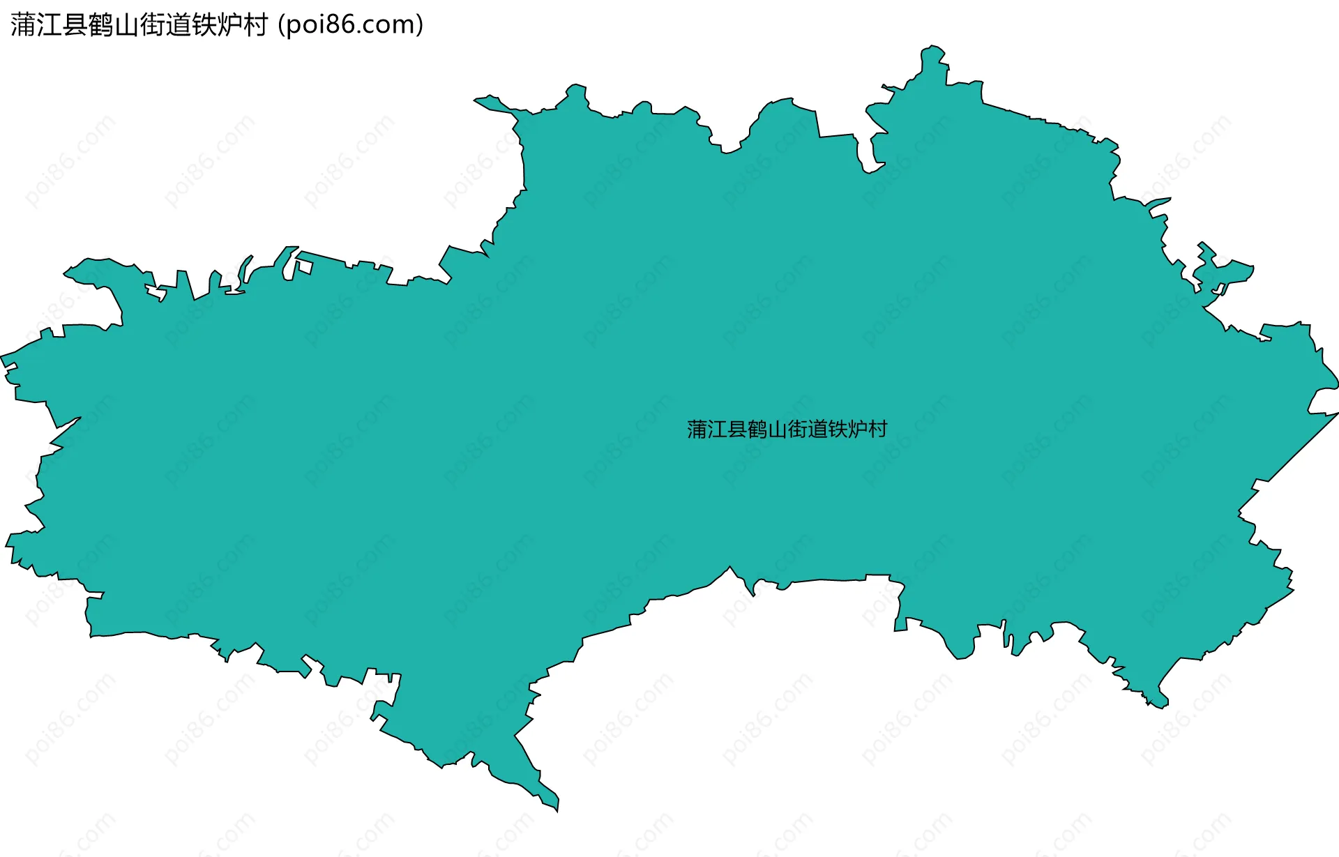 蒲江县鹤山街道铁炉村边界地图