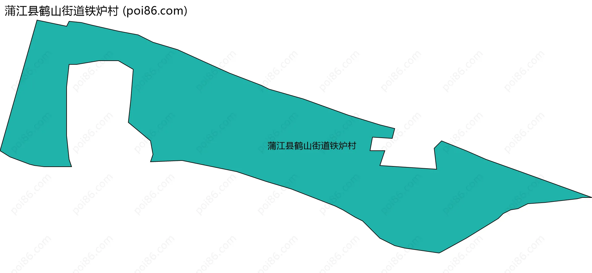 蒲江县鹤山街道铁炉村边界地图