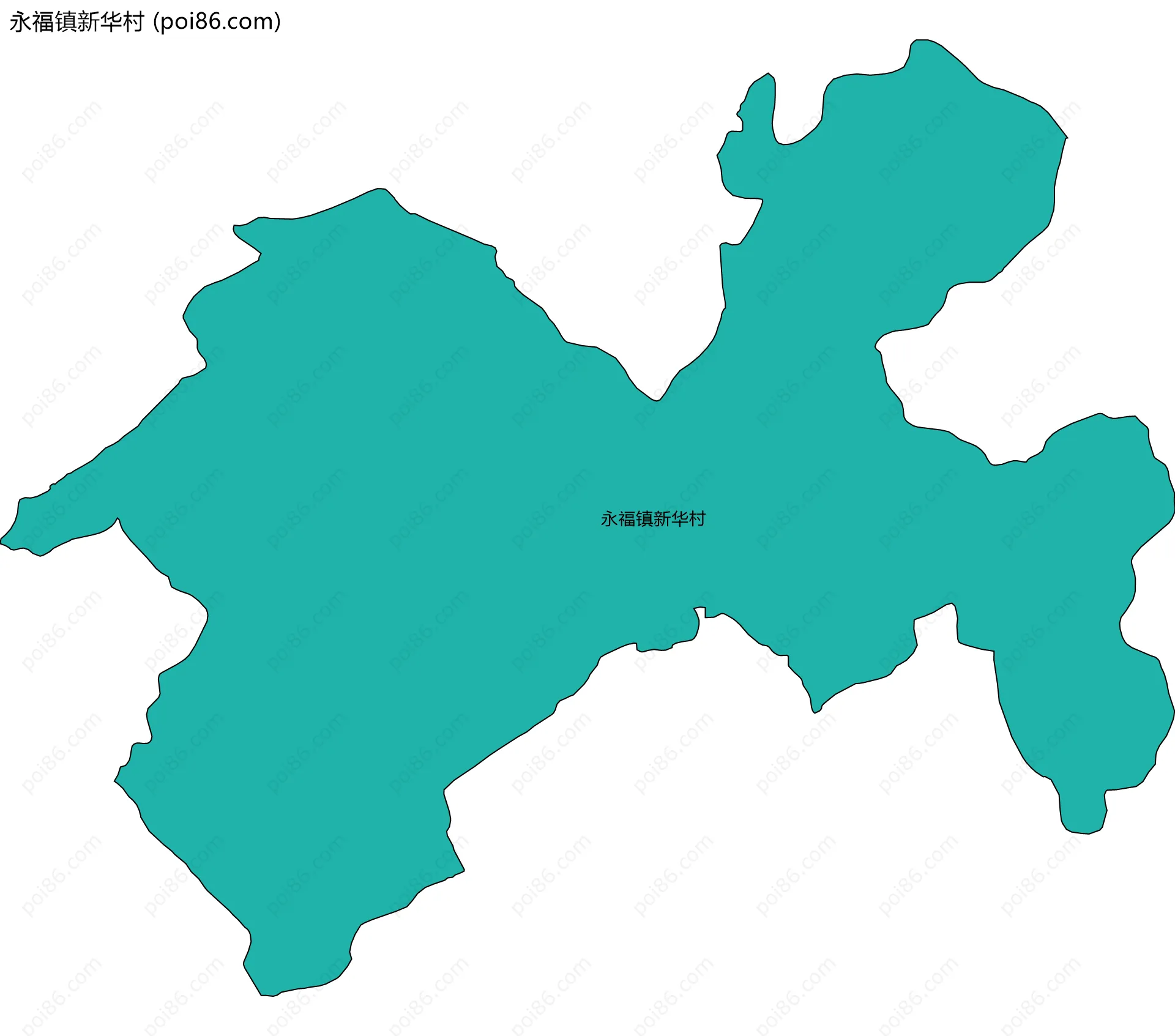 永福镇新华村边界地图