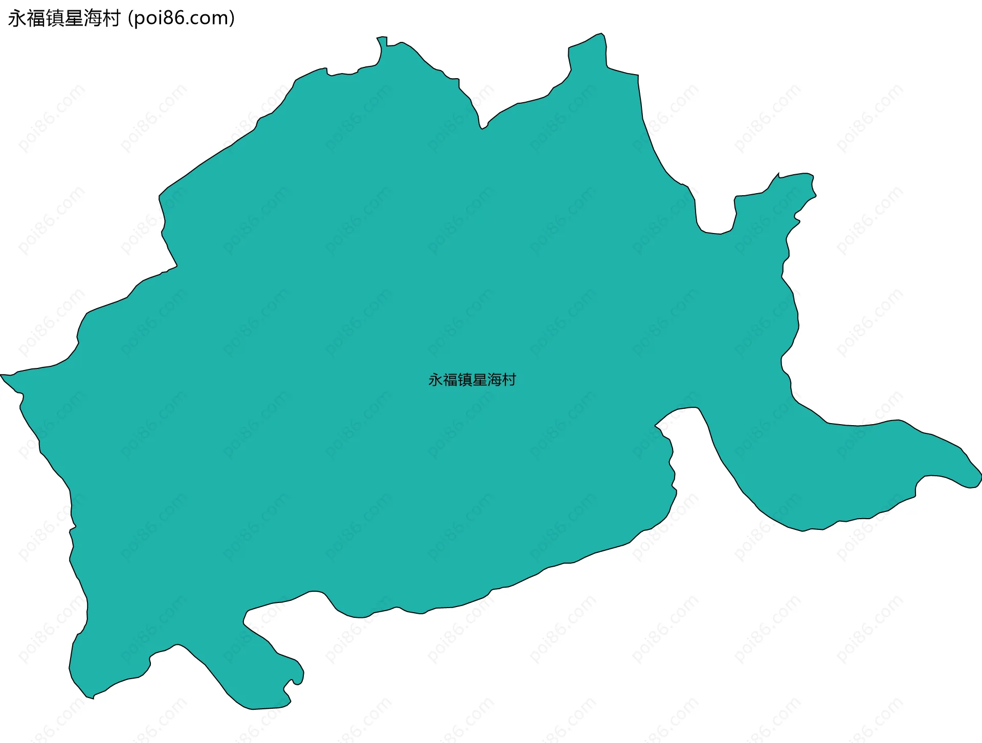 永福镇星海村边界地图