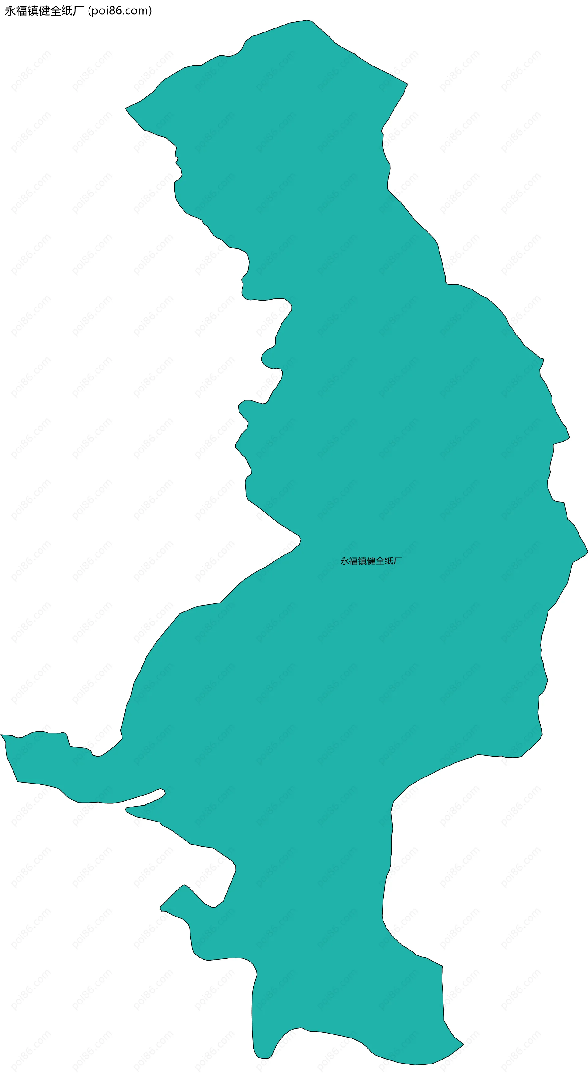 永福镇健全纸厂边界地图