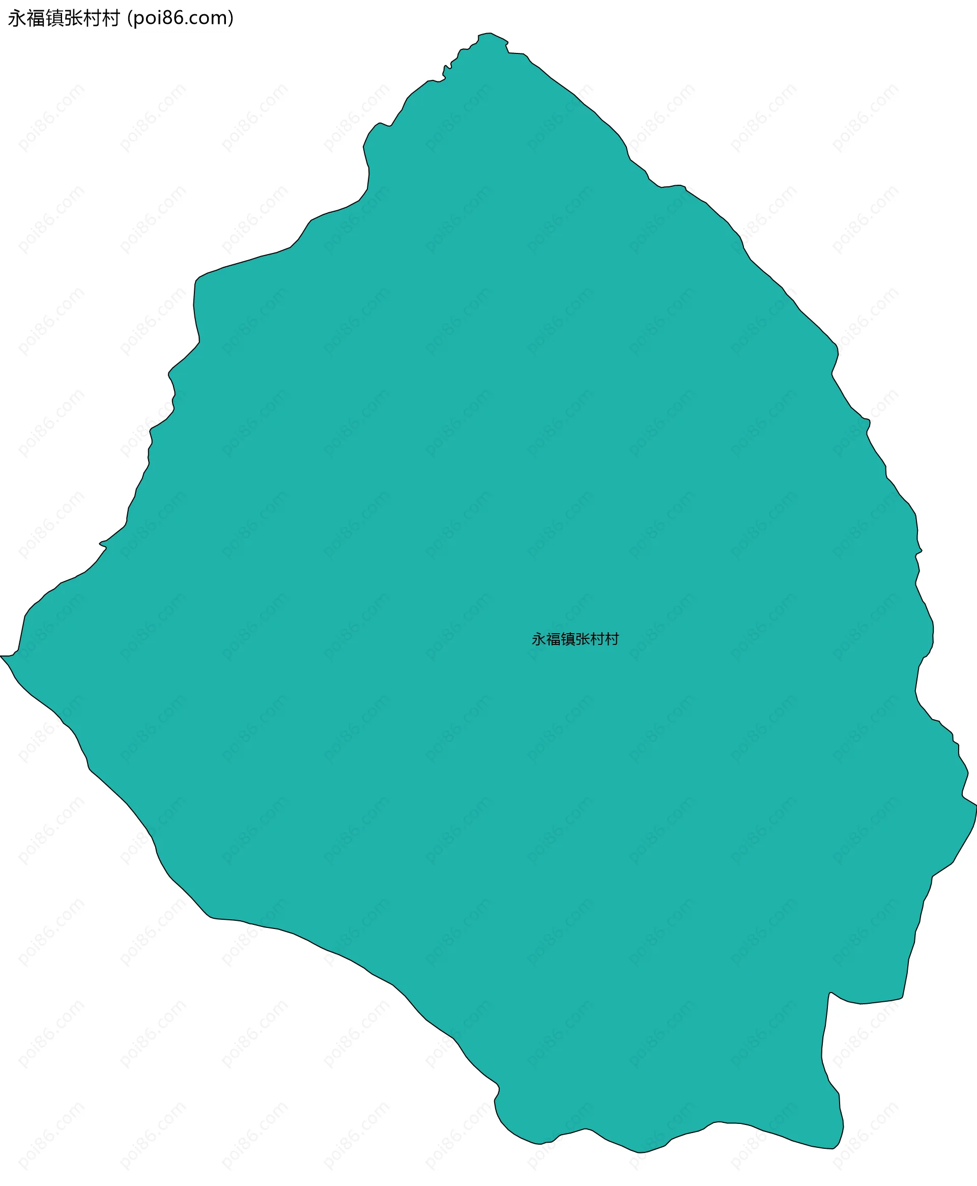 永福镇张村村边界地图