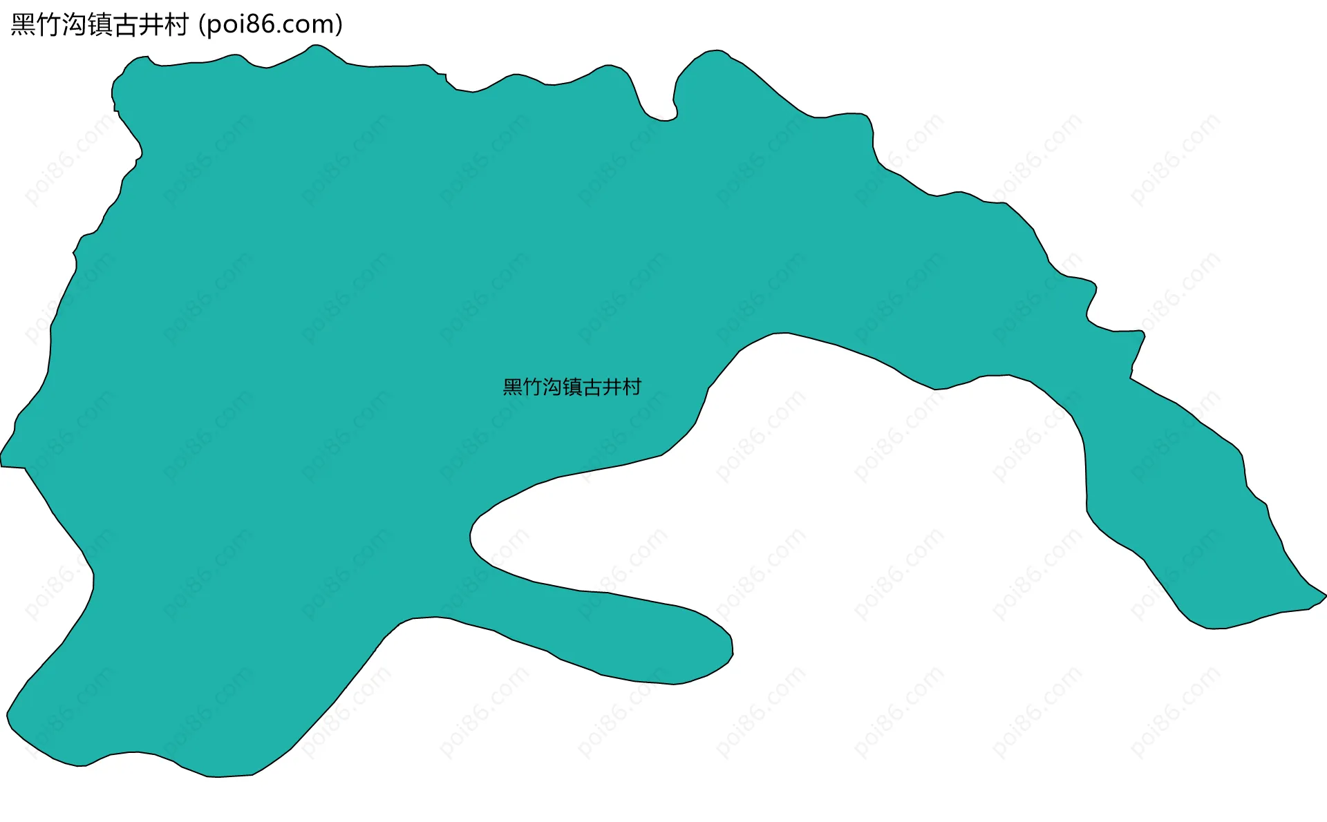 黑竹沟镇古井村边界地图