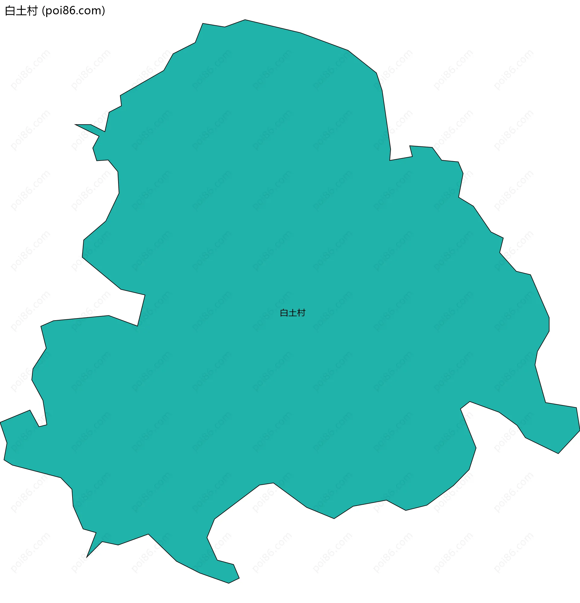 白土村边界地图