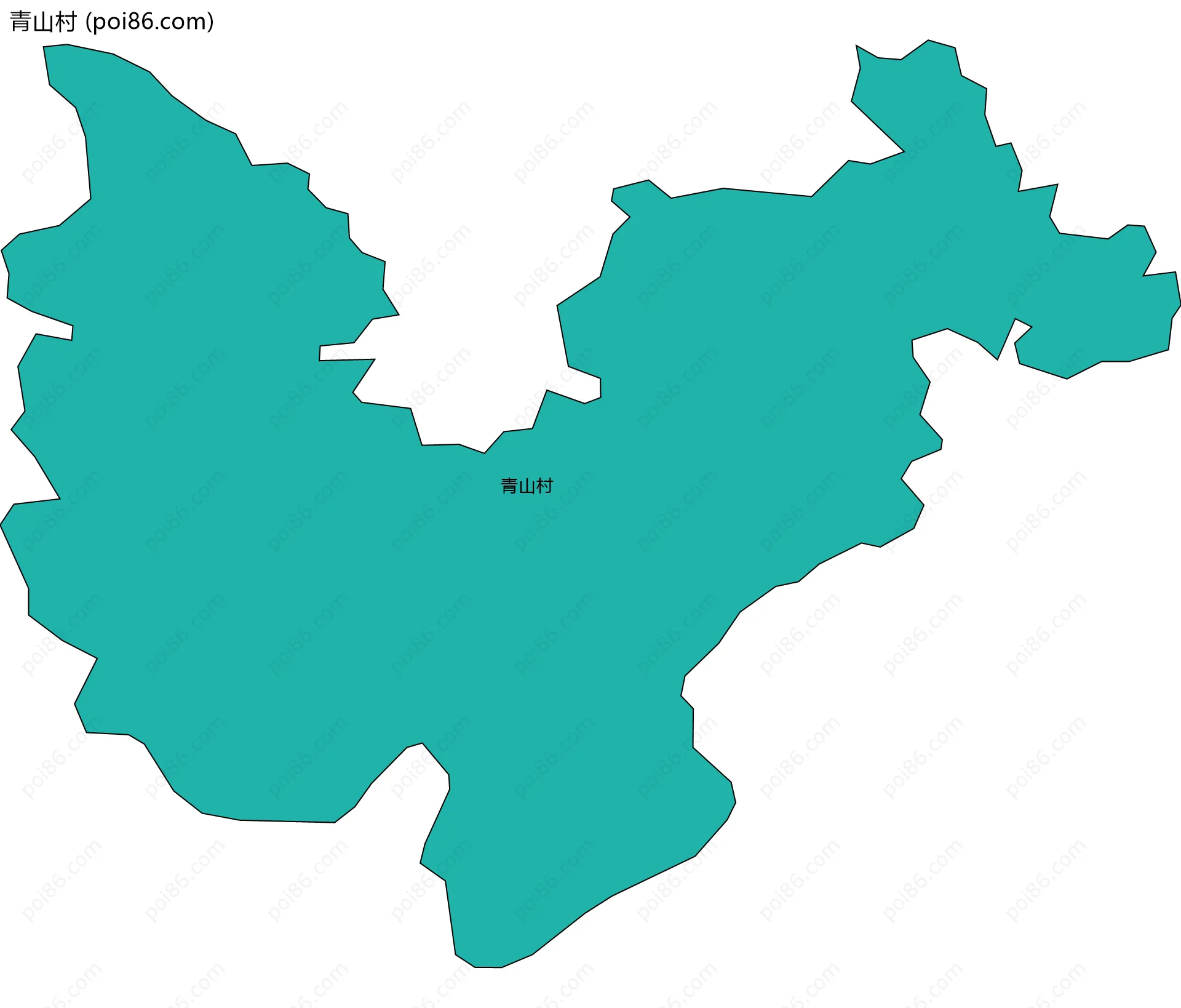 青山村边界地图