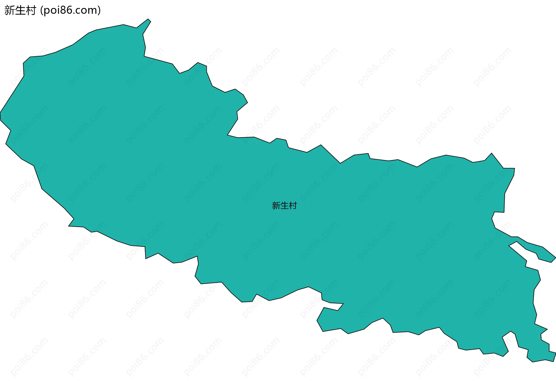 新生村边界地图