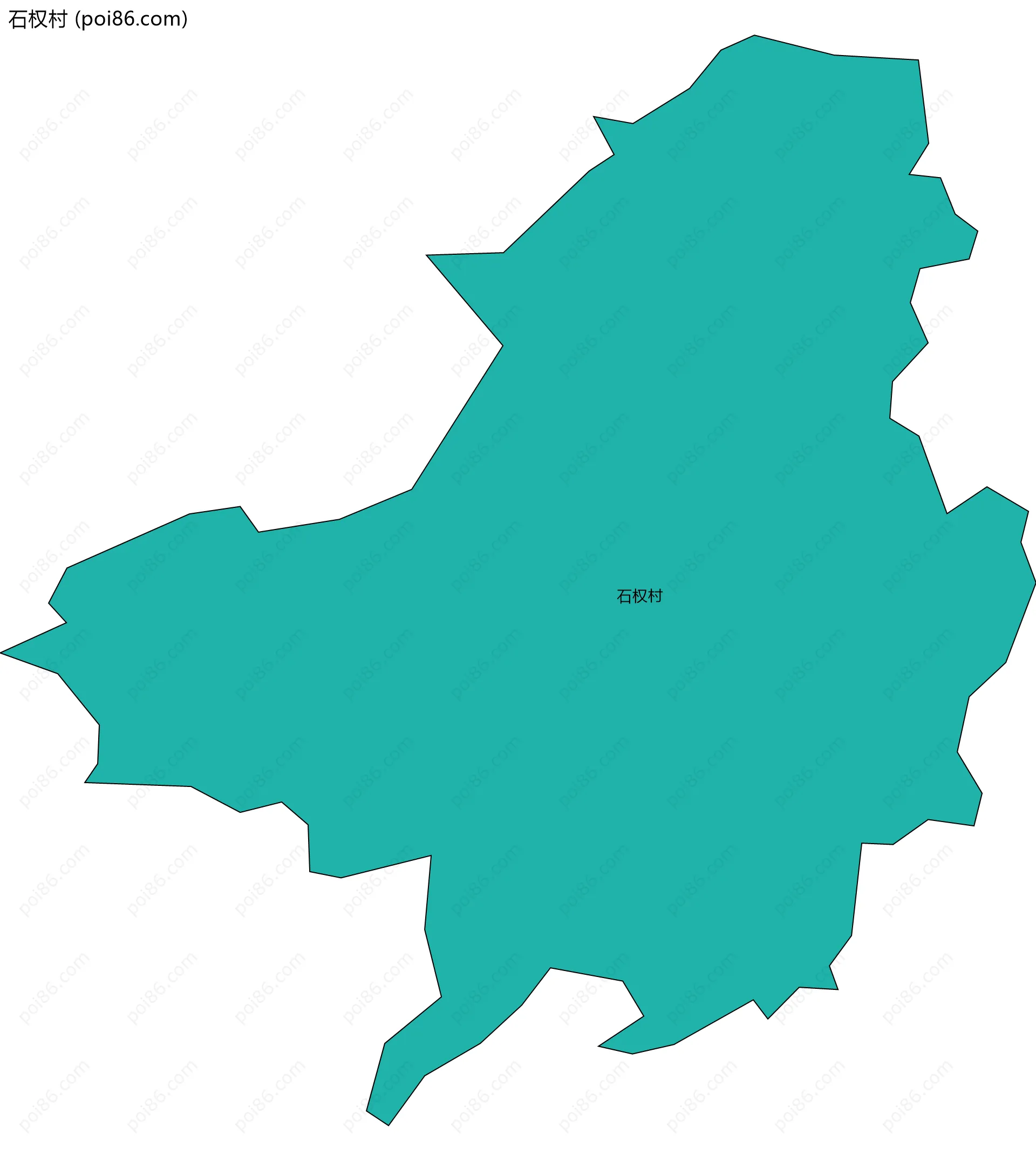 石权村边界地图