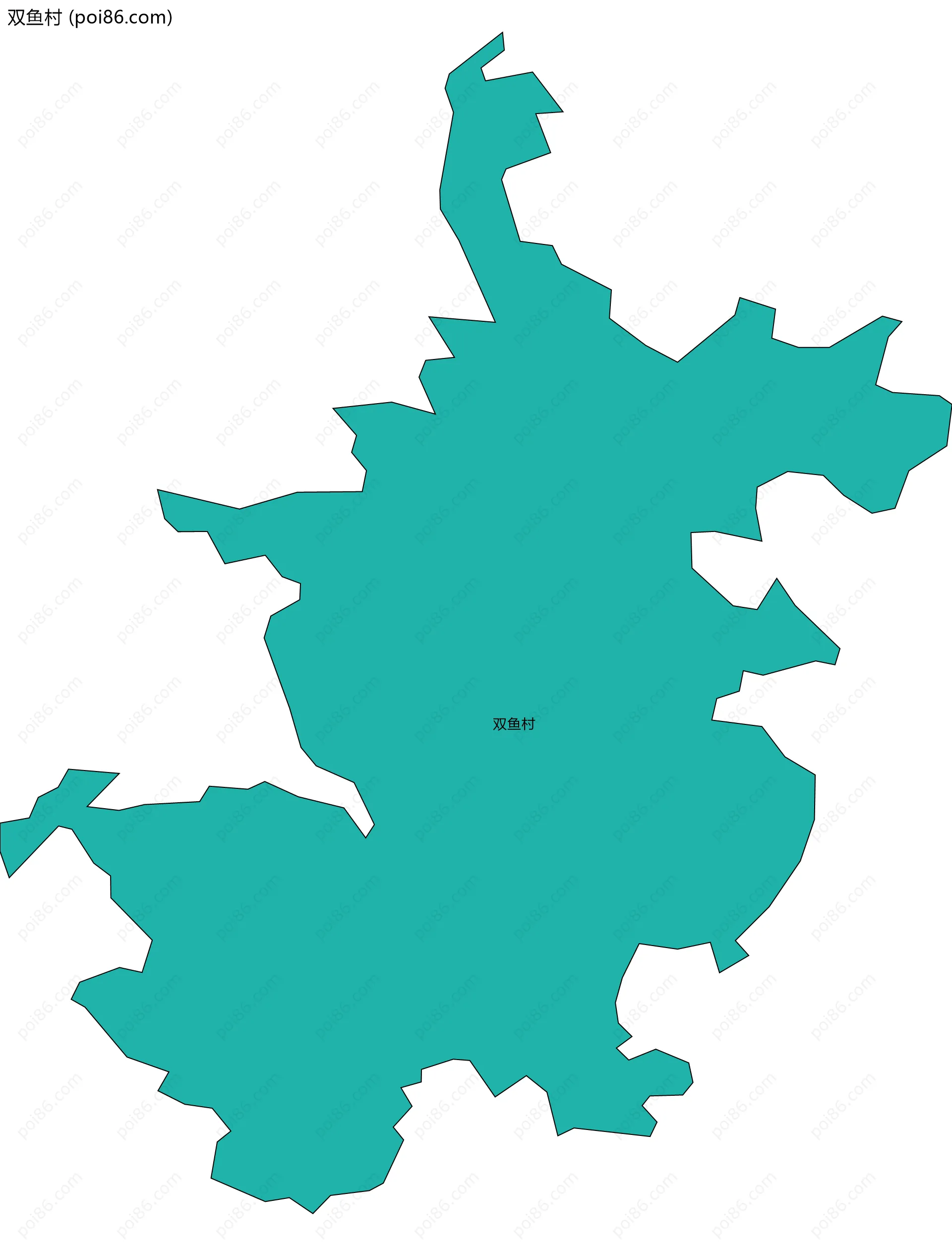 双鱼村边界地图