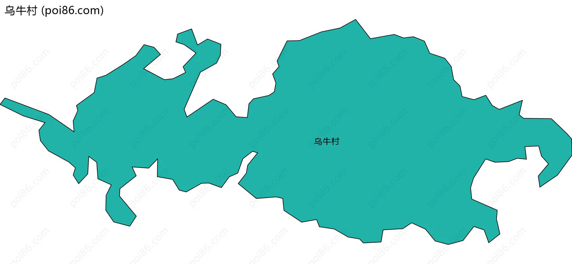 乌牛村边界地图