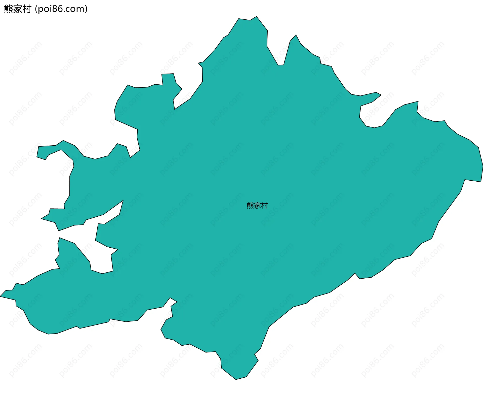 熊家村边界地图