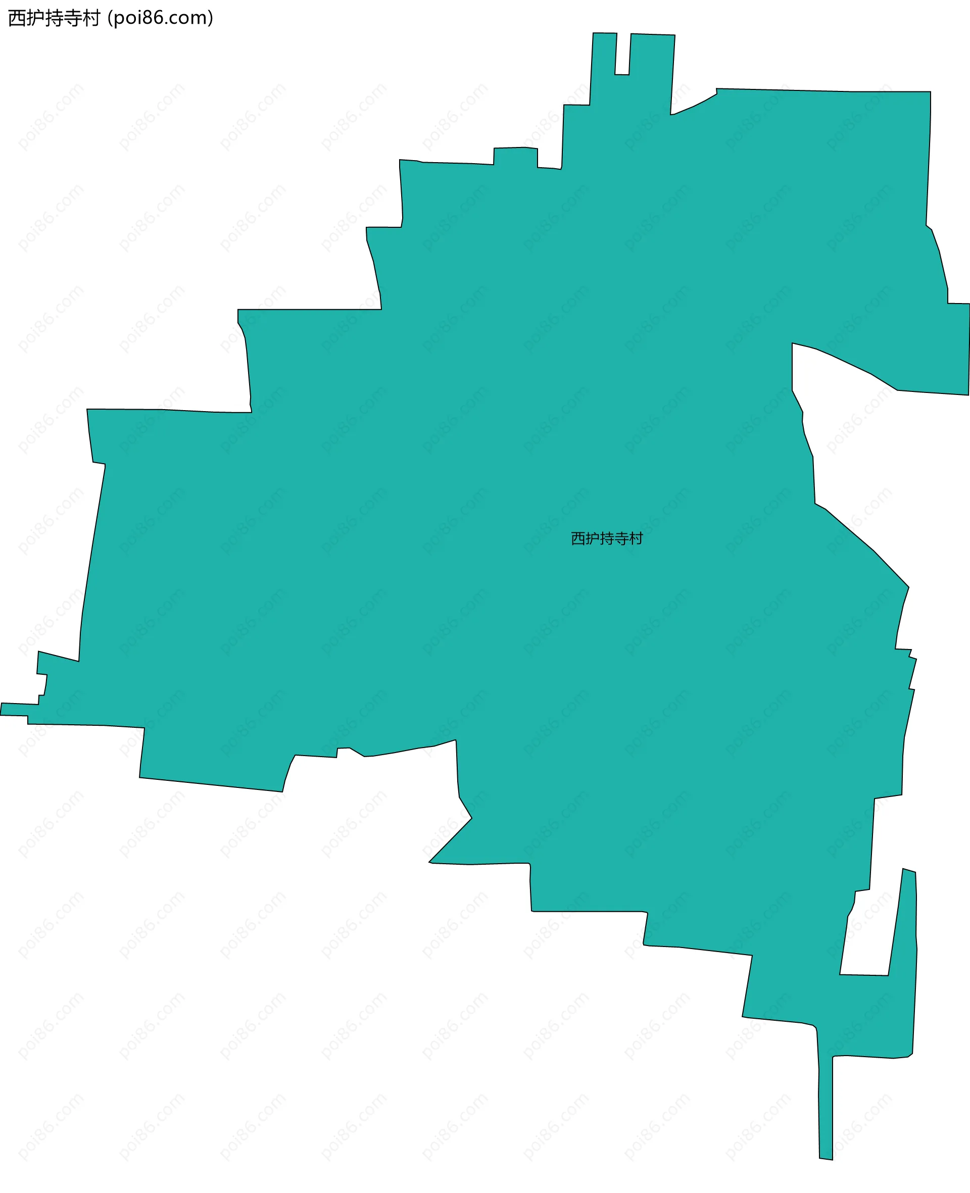 西护持寺村边界地图