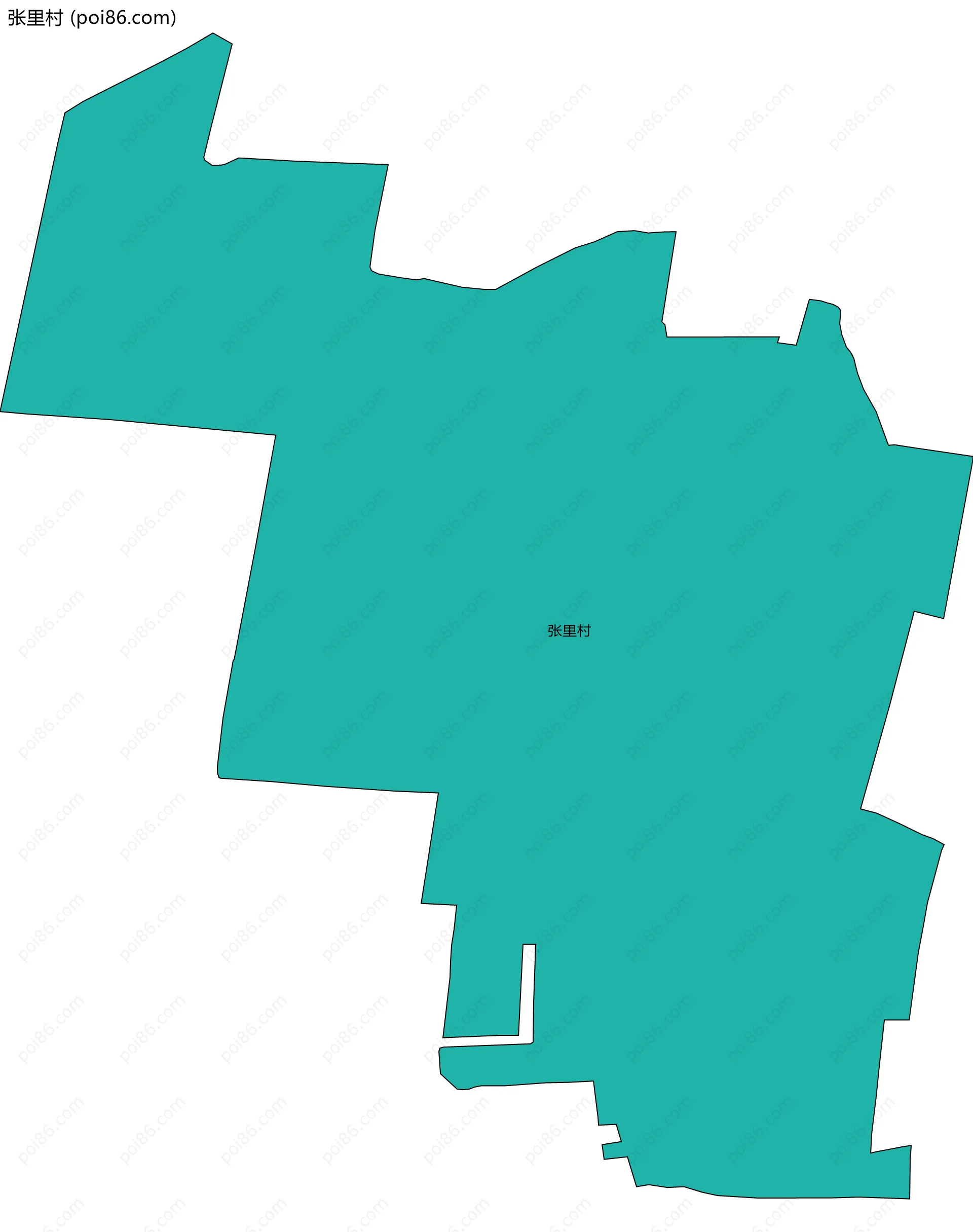 张里村边界地图