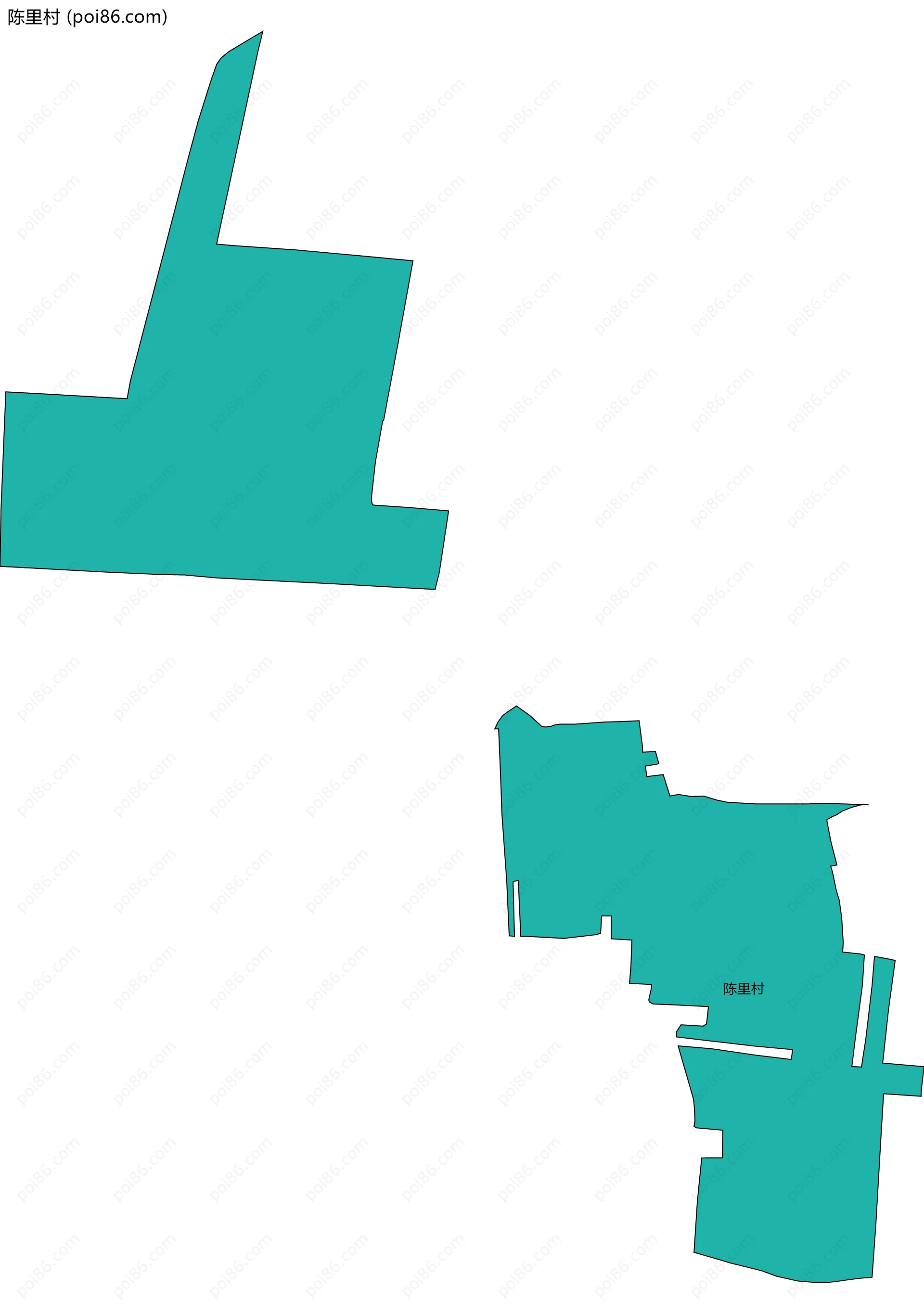 陈里村边界地图