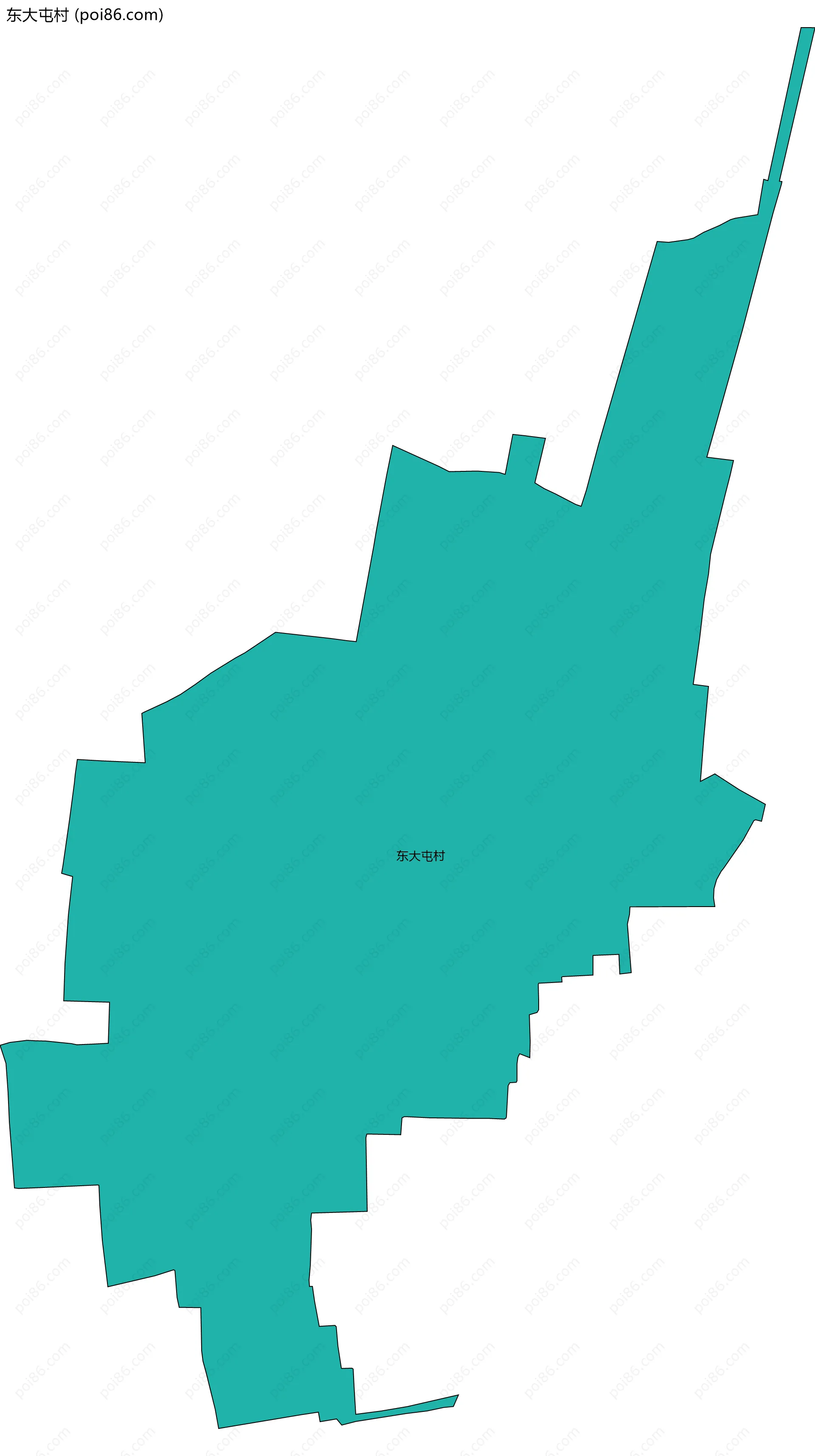 东大屯村边界地图