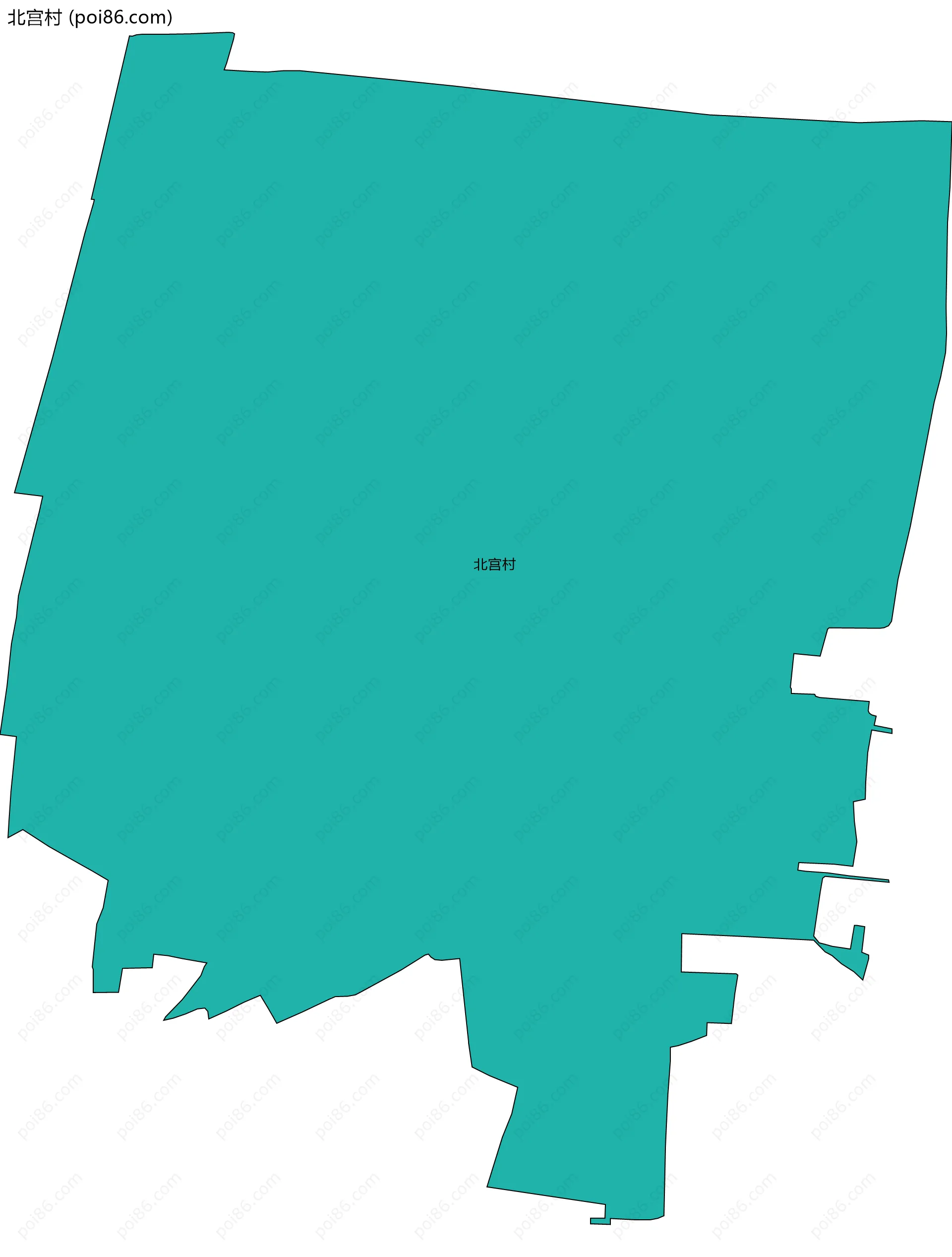 北宫村边界地图