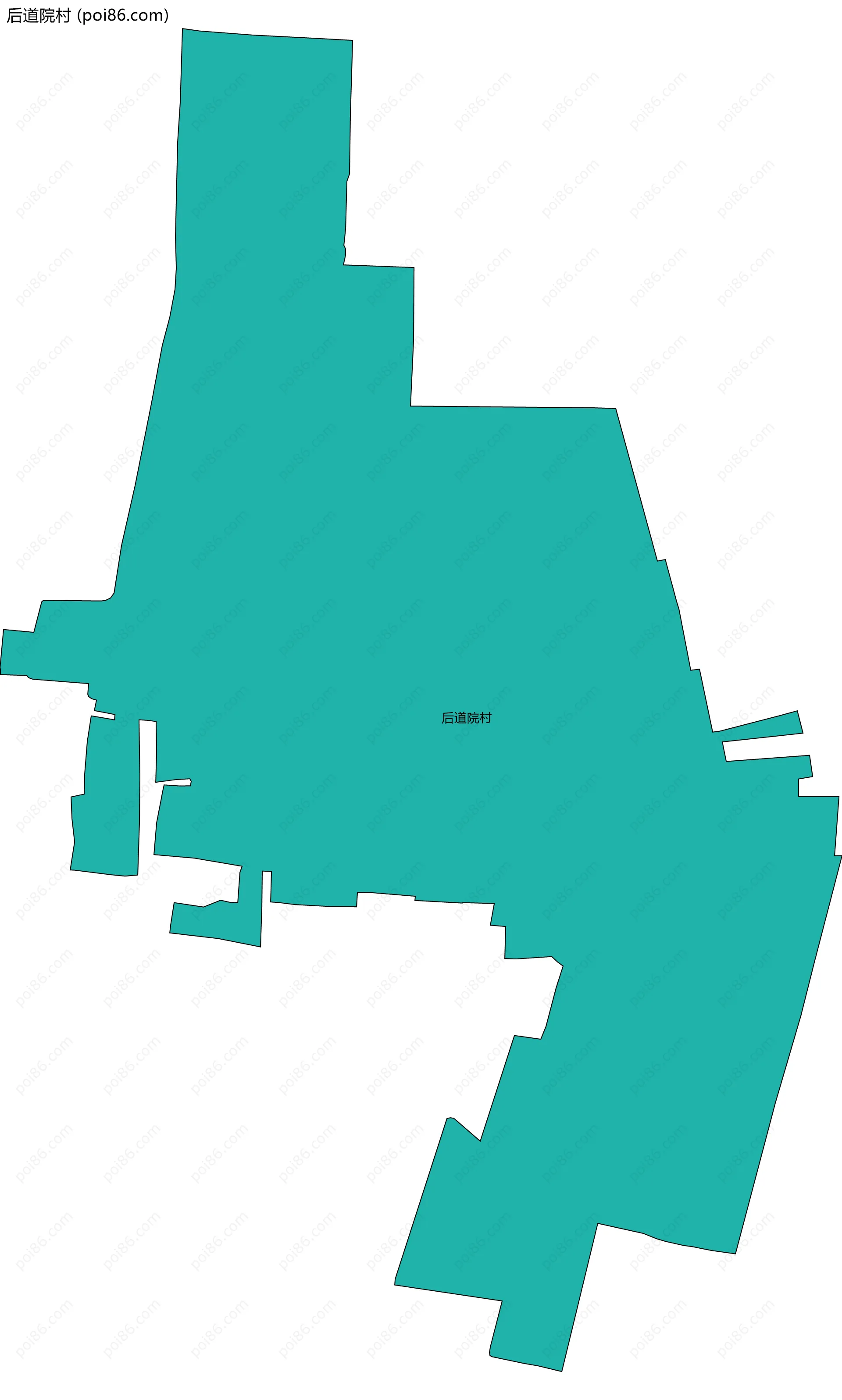 后道院村边界地图