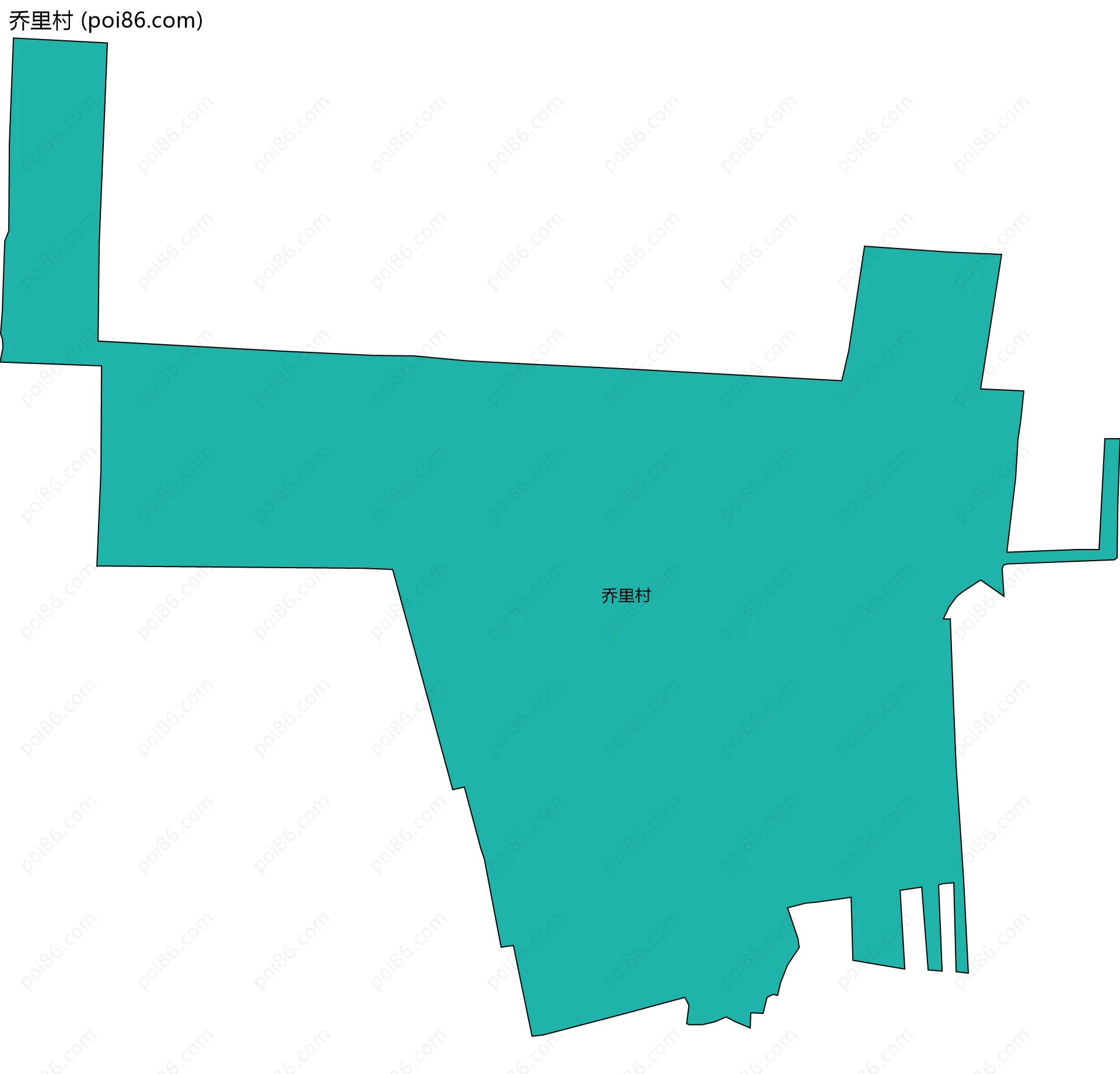 乔里村边界地图