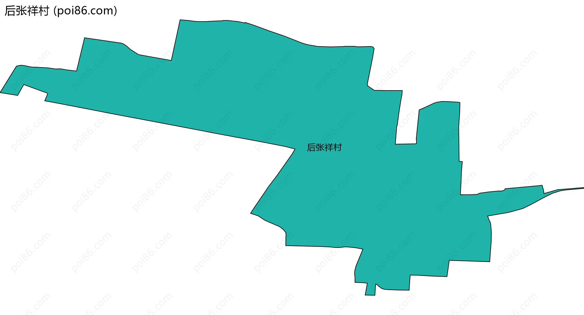 后张祥村边界地图