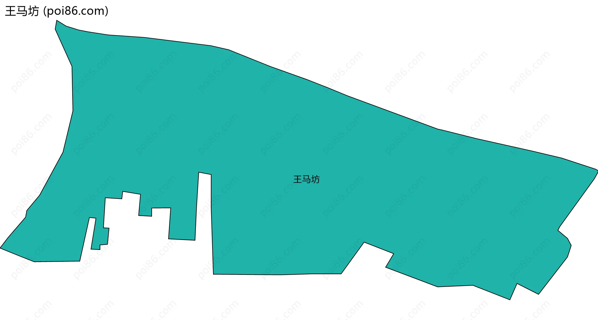 王马坊边界地图
