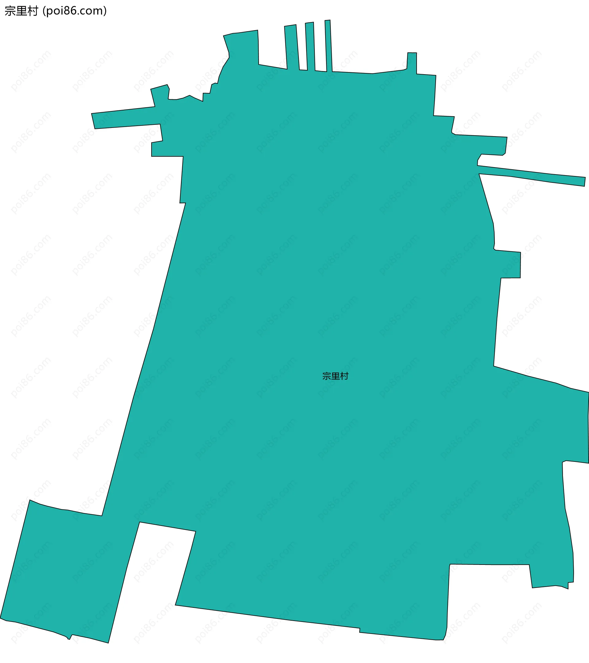 宗里村边界地图