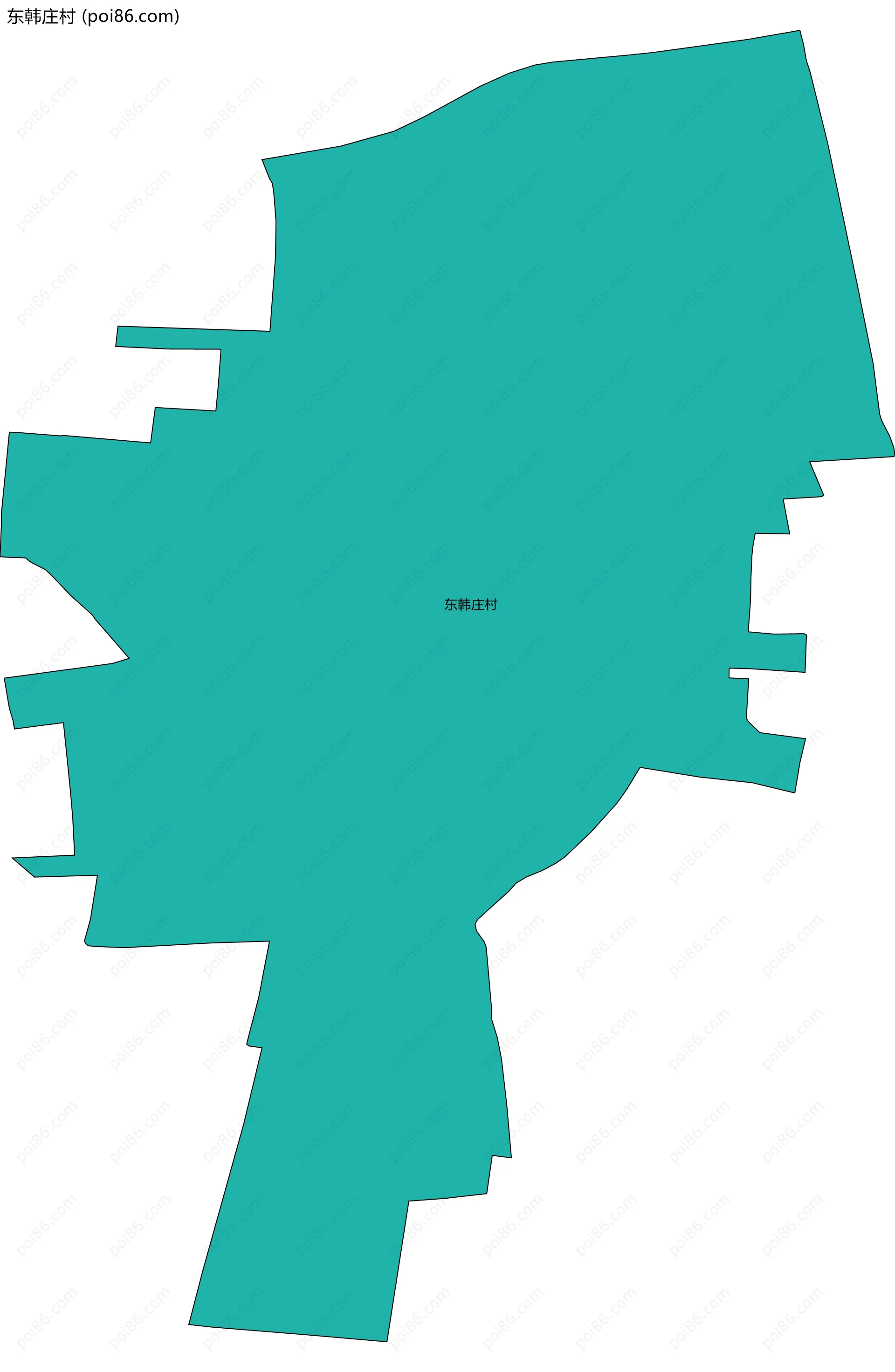 东韩庄村边界地图