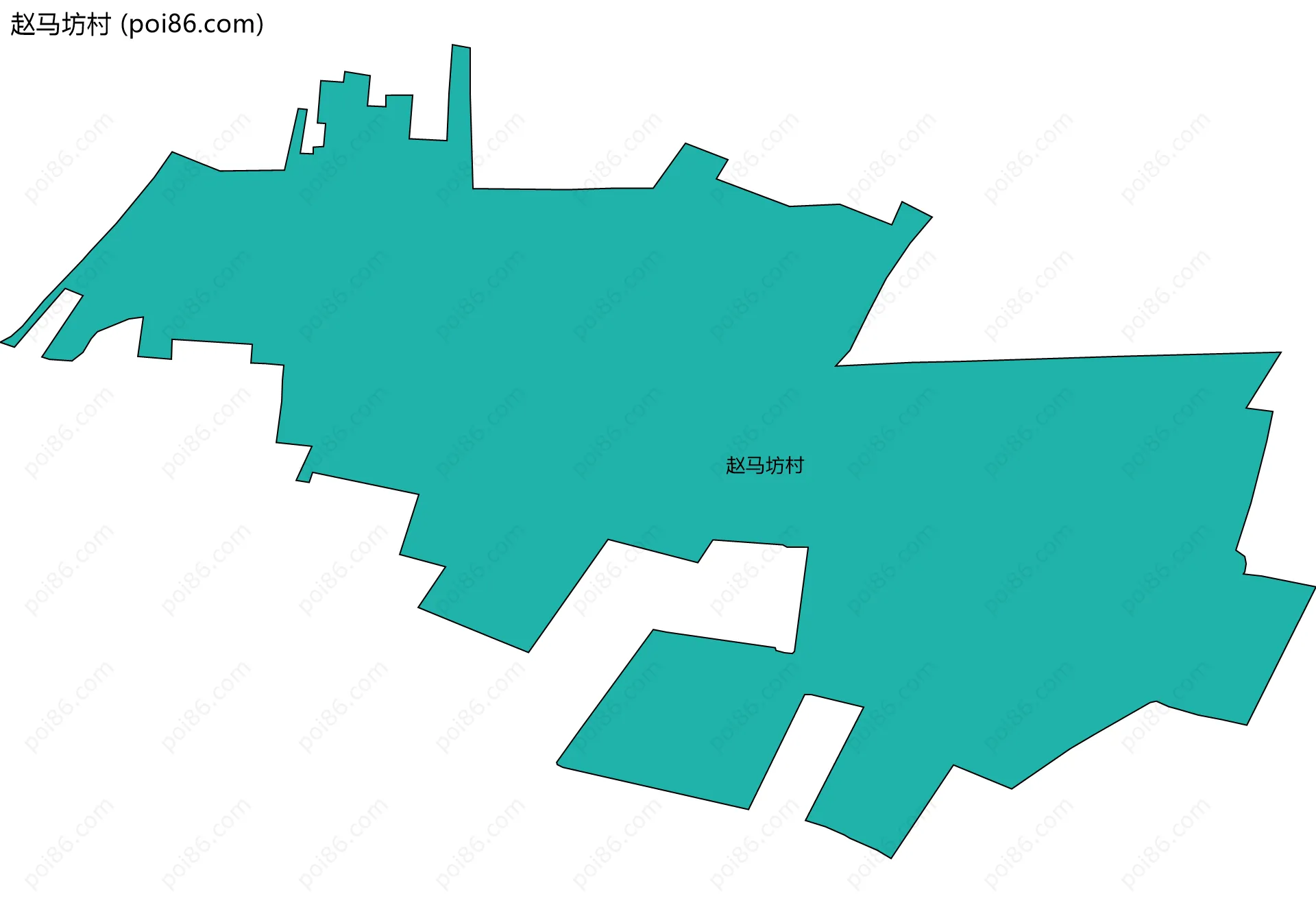 赵马坊村边界地图