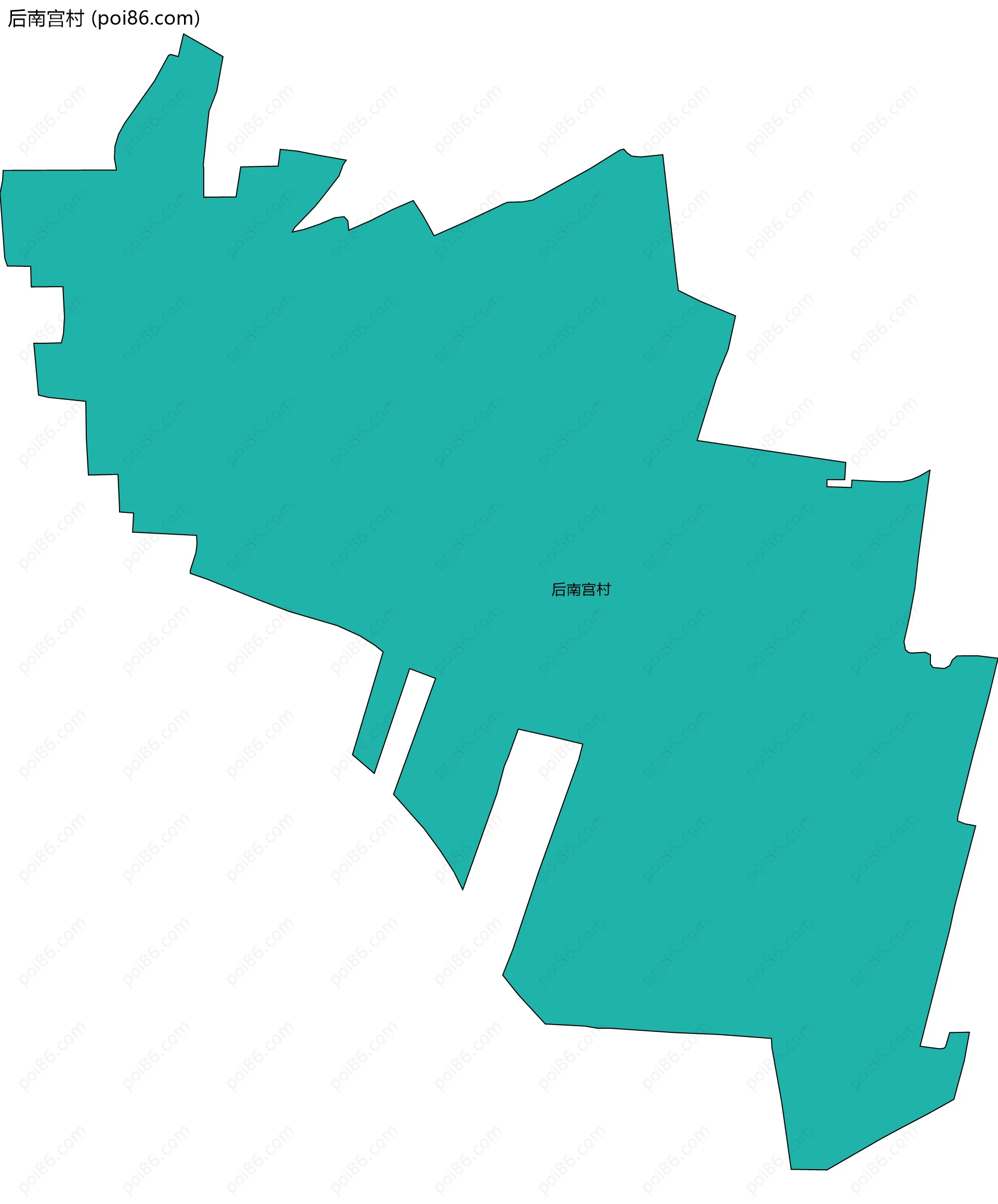 后南宫村边界地图